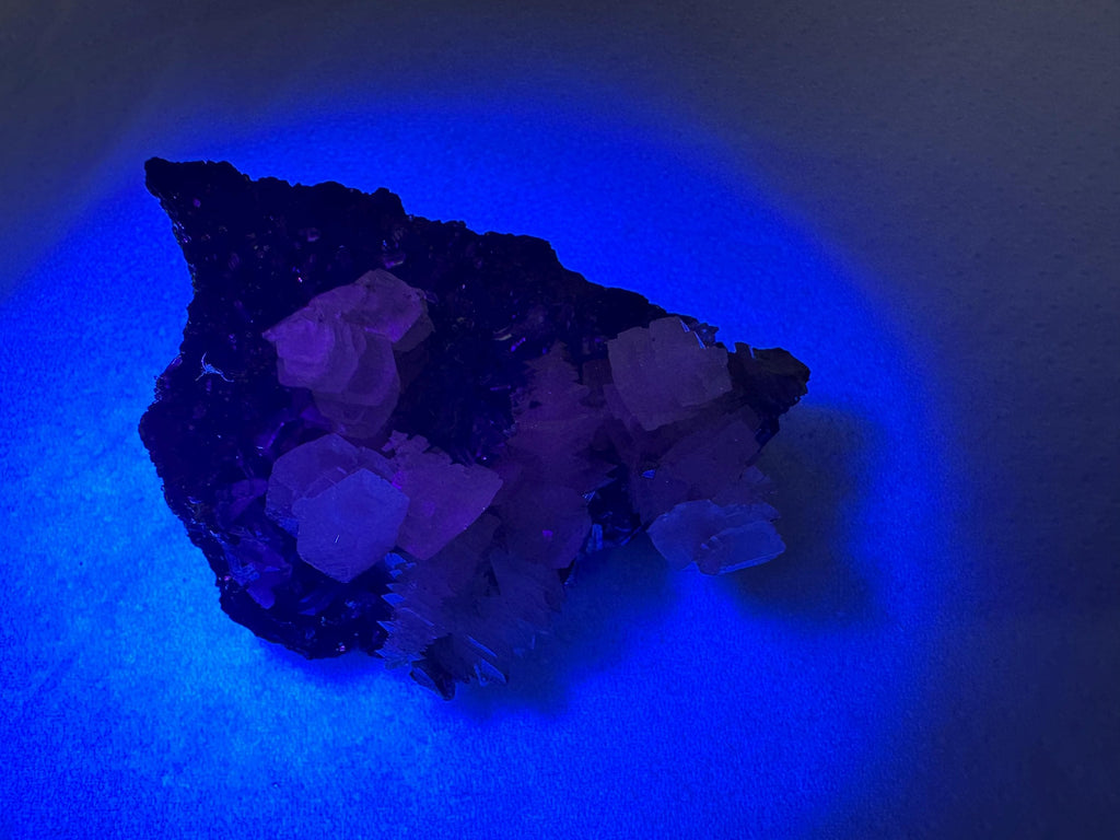 Quartz Crystal with Calcite and Chlorite - Borieva Mine, Bulgaria