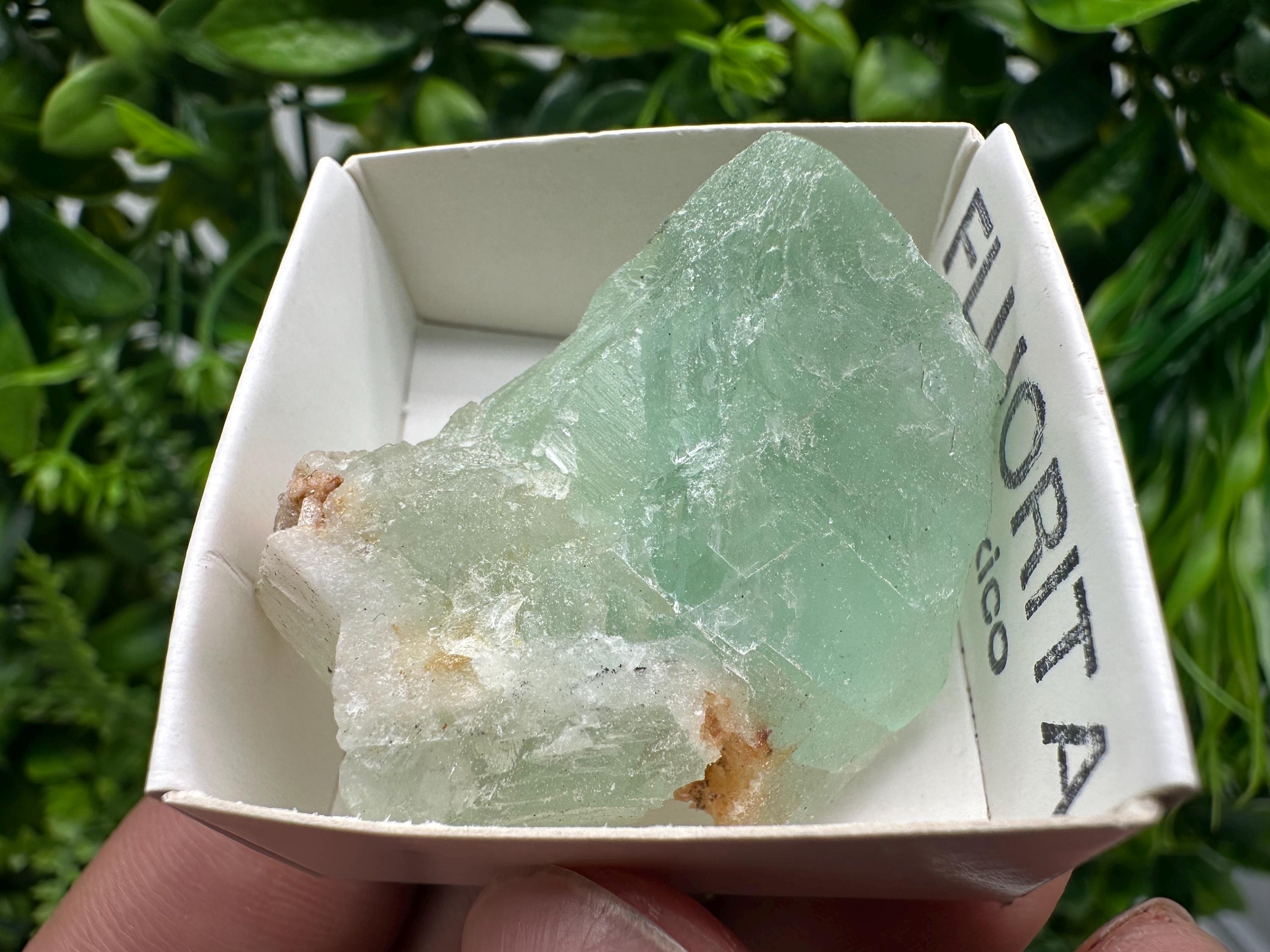 Rare Rainbow Fluorite Cube: Raw Mexican Crystal, Meditation Stone