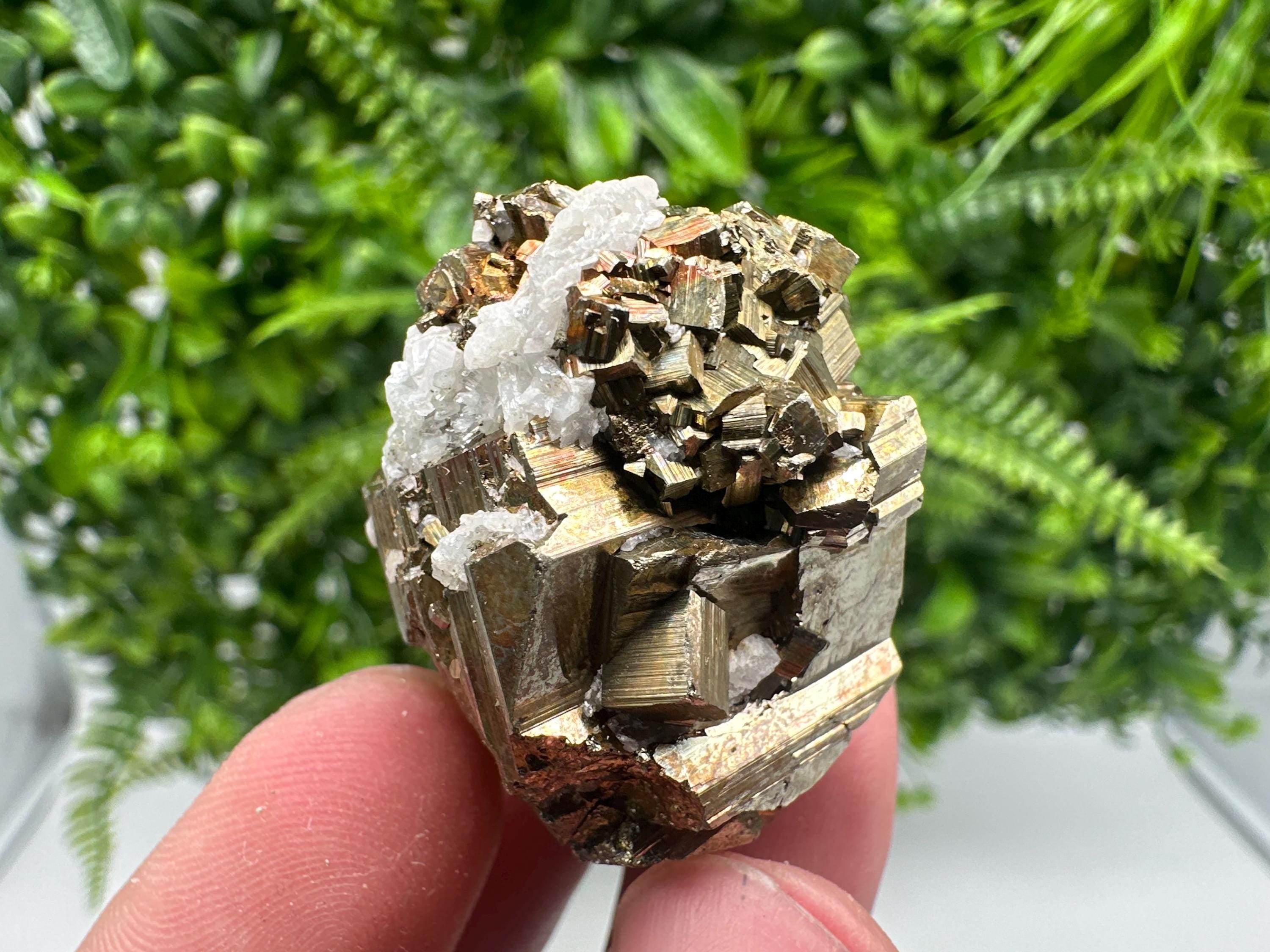 Rainbow Pyrite Cluster: Bulgarian Mineral Specimen, Home Decor Gift