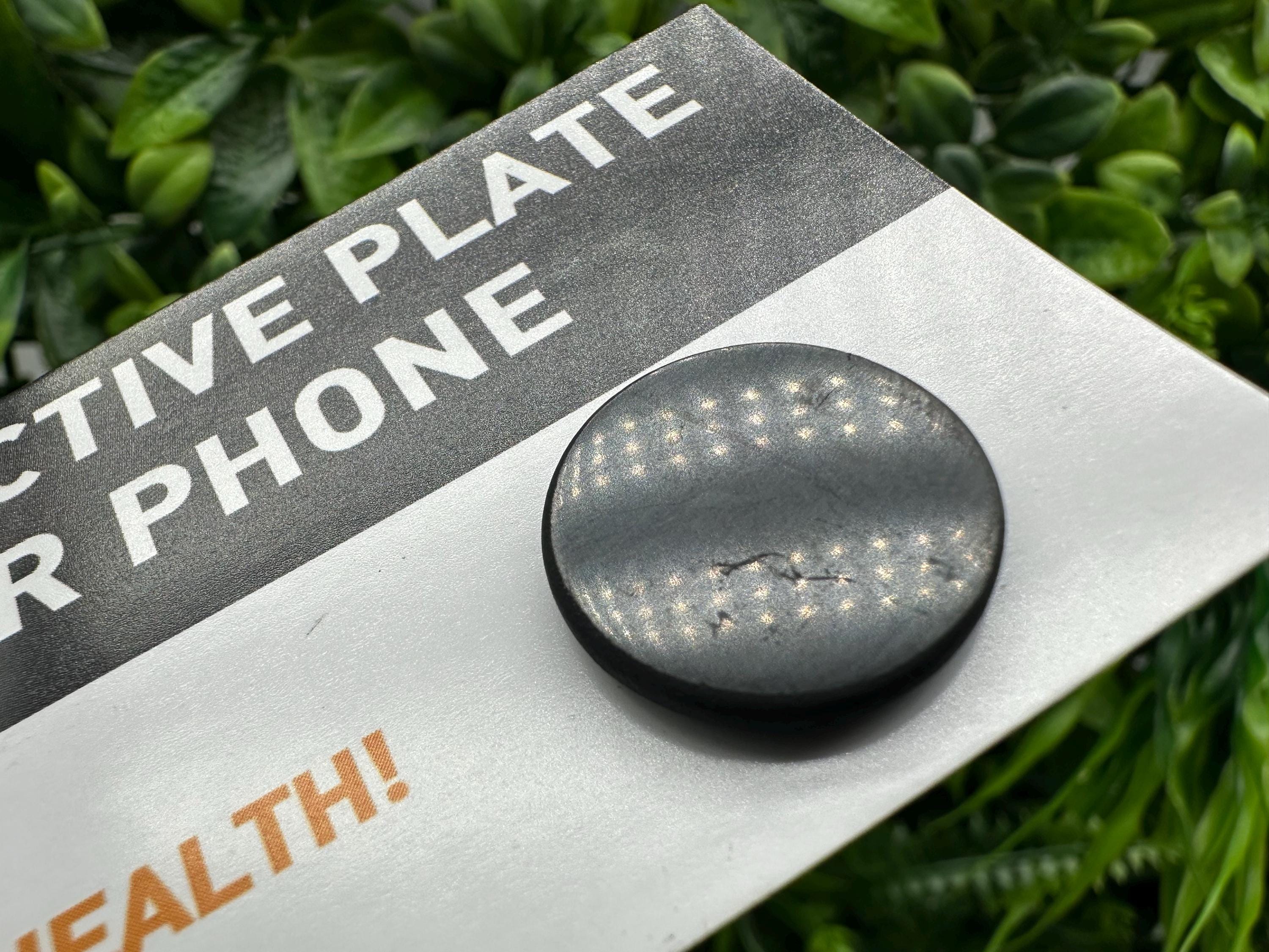 Shungite Phone Sticker, Origin Russia, Radiation Protection, Good Luck