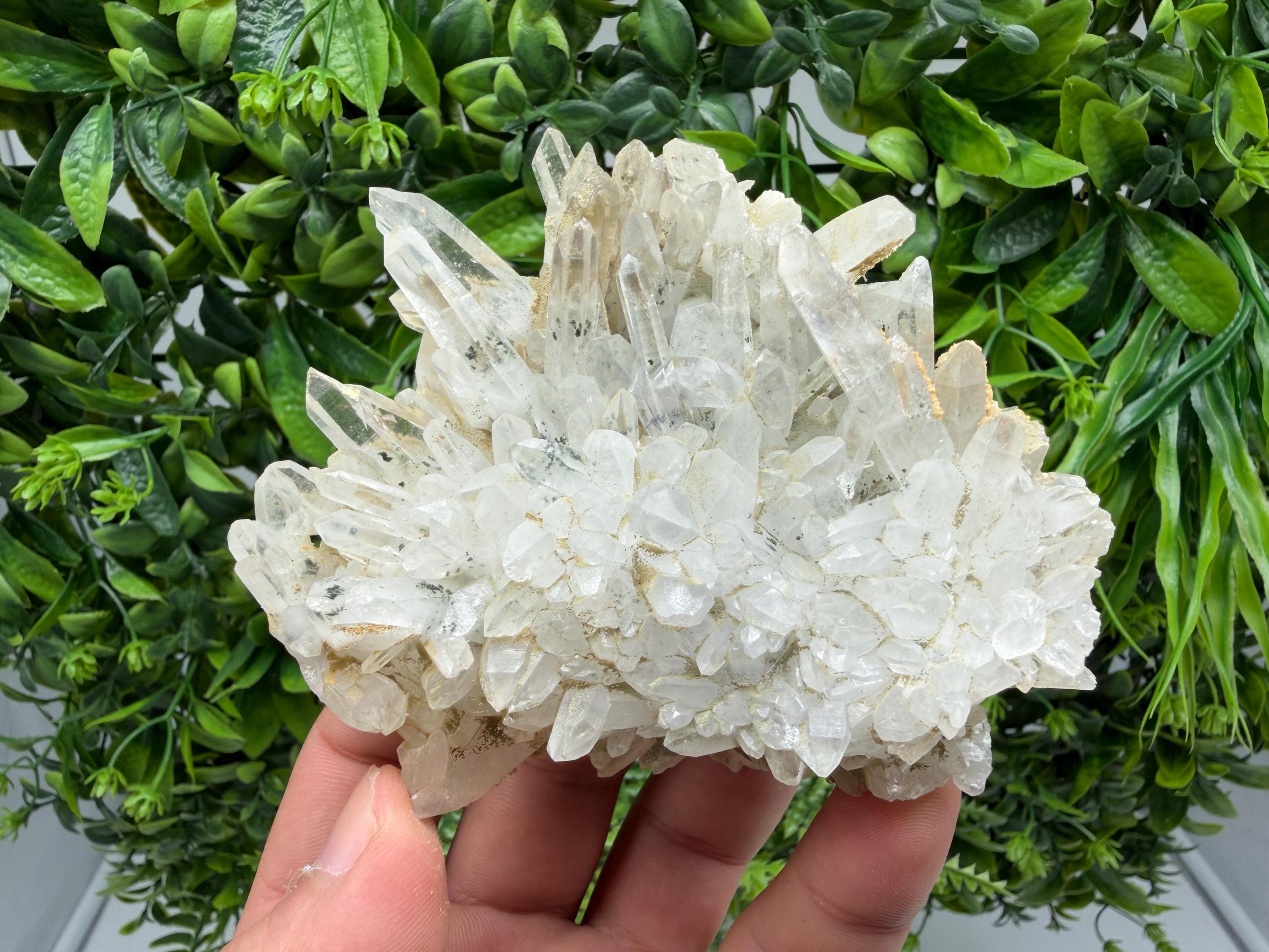 Quartz inclusions Chlorite and Sphalerite/ Natural minerals/ Souvenir crystal gift minerals famous Krushev dol/Madan