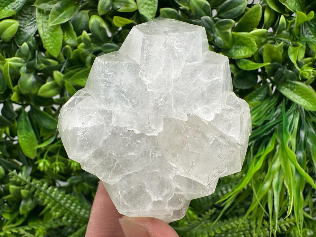 Transparent Apophyllite on Chalcedony, India Mineral Specimen
