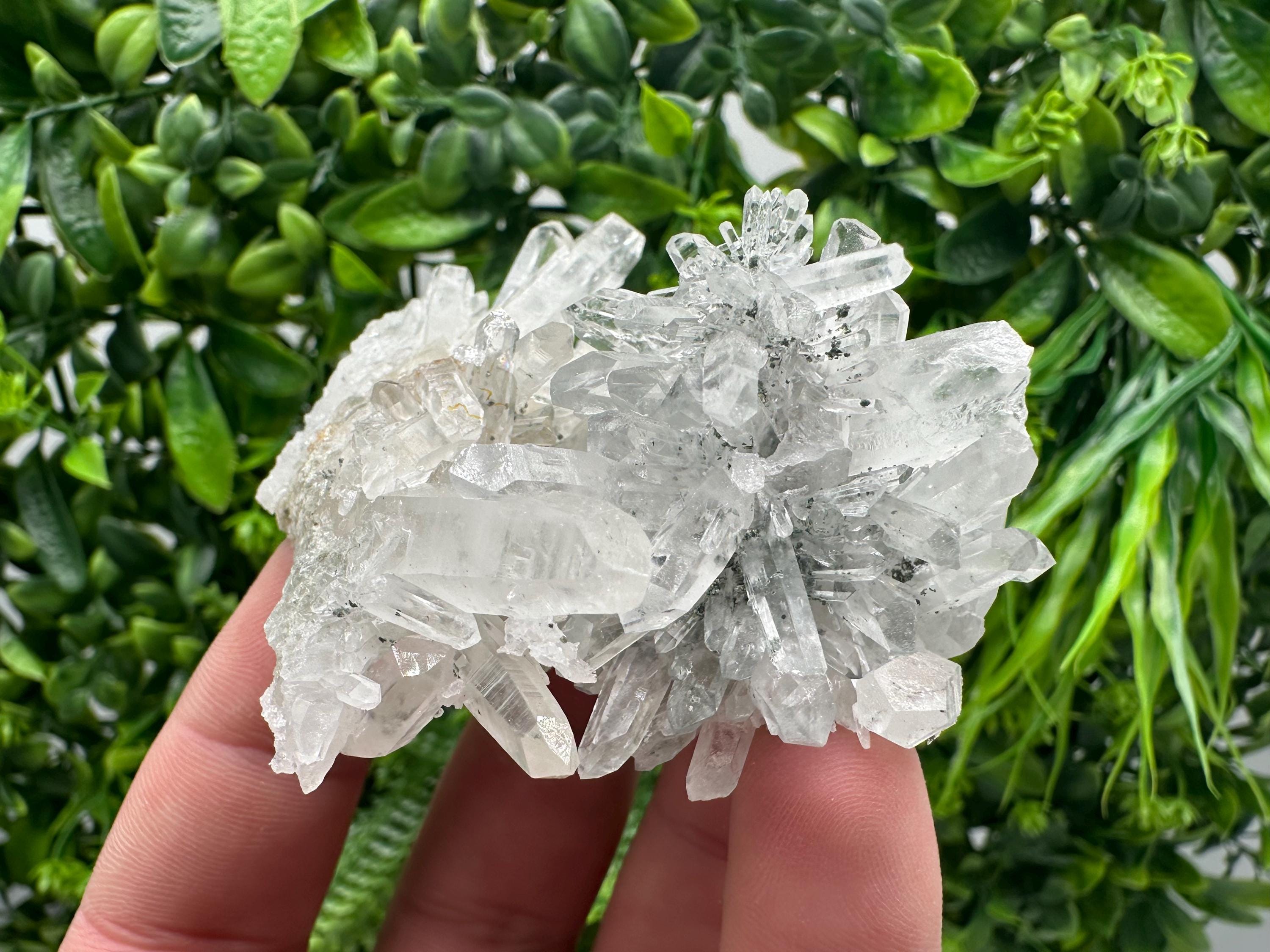 Green Quartz Specimen: Chlorite and Sphalerite Inclusions, Madan Bulgaria