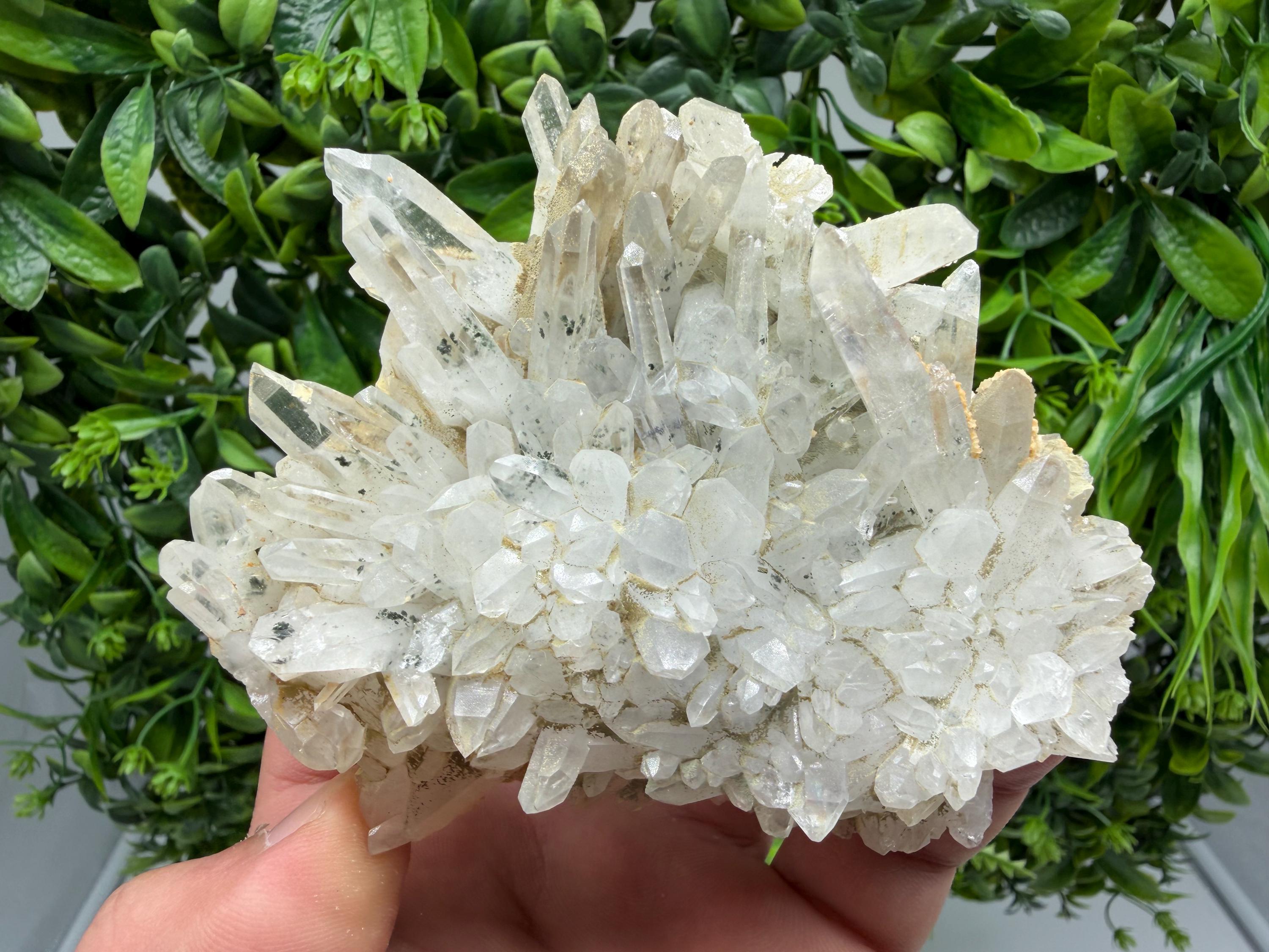 Quartz inclusions Chlorite and Sphalerite/ Natural minerals/ Souvenir crystal gift minerals famous Krushev dol/Madan
