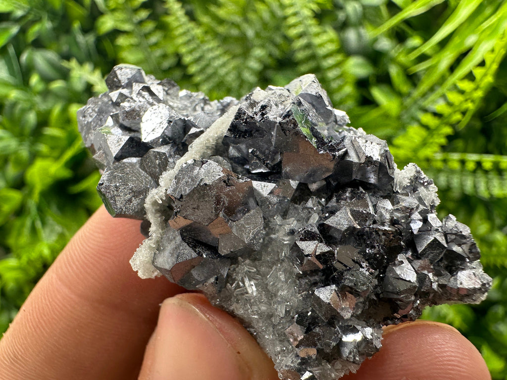 Shiny Galena on Quartz: Natural Mineral Souvenir from Bulgaria