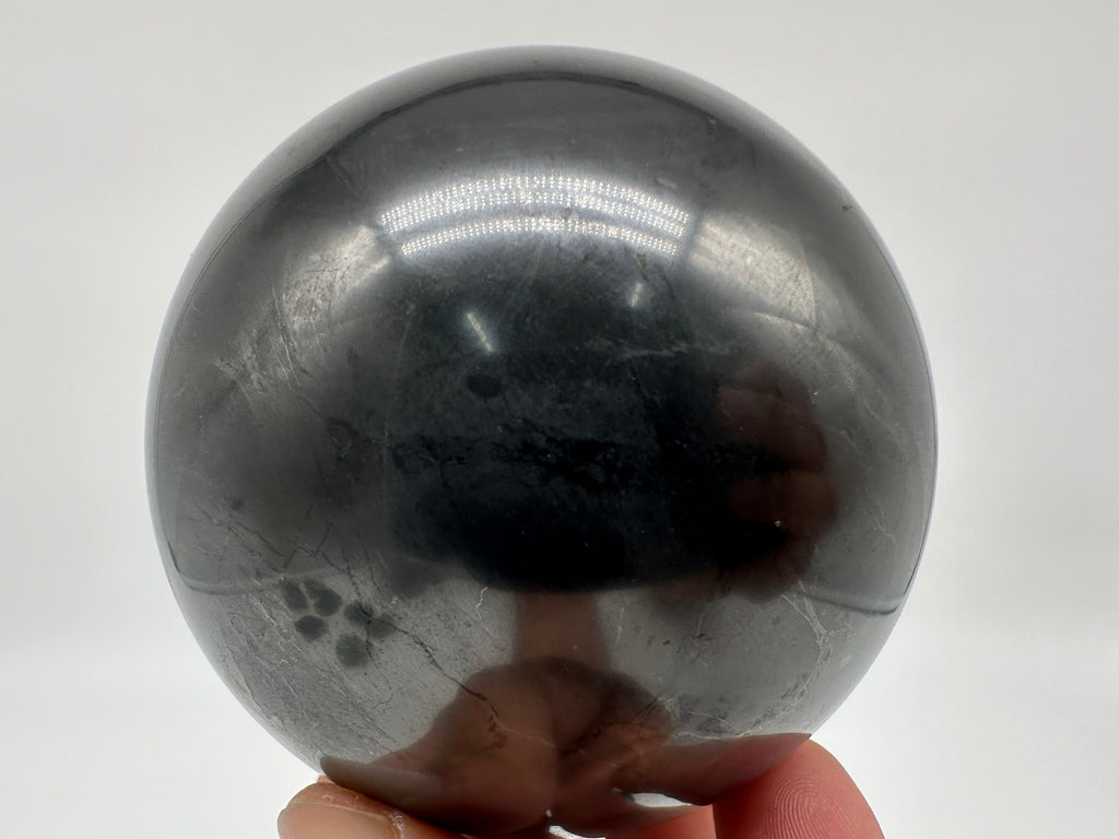 8cm Shungite Sphere: EMF & 5G Protection, Healing Crystal