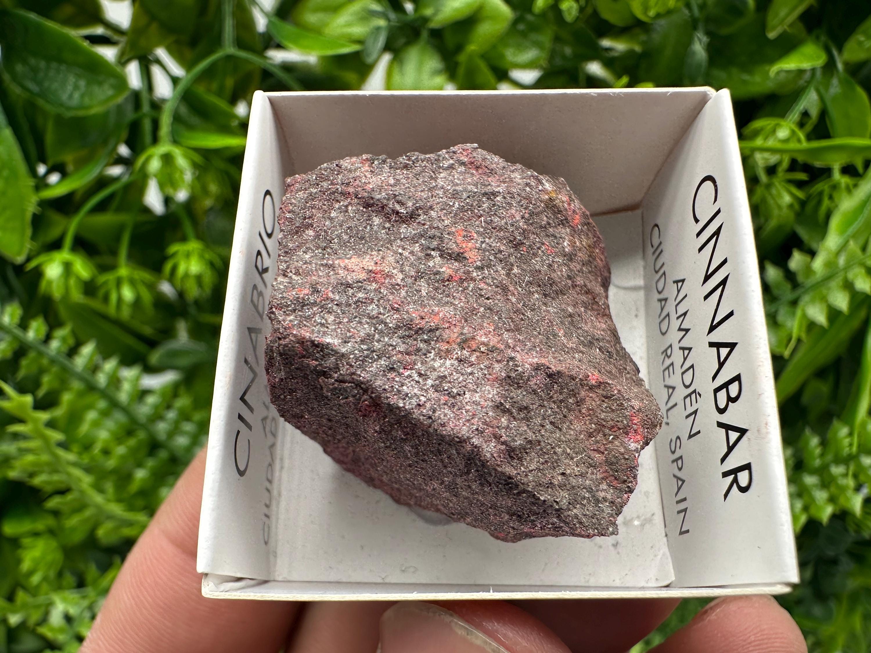 Red Cinnabar Crystal Specimen: Raw Mineral from Almaden, Spain