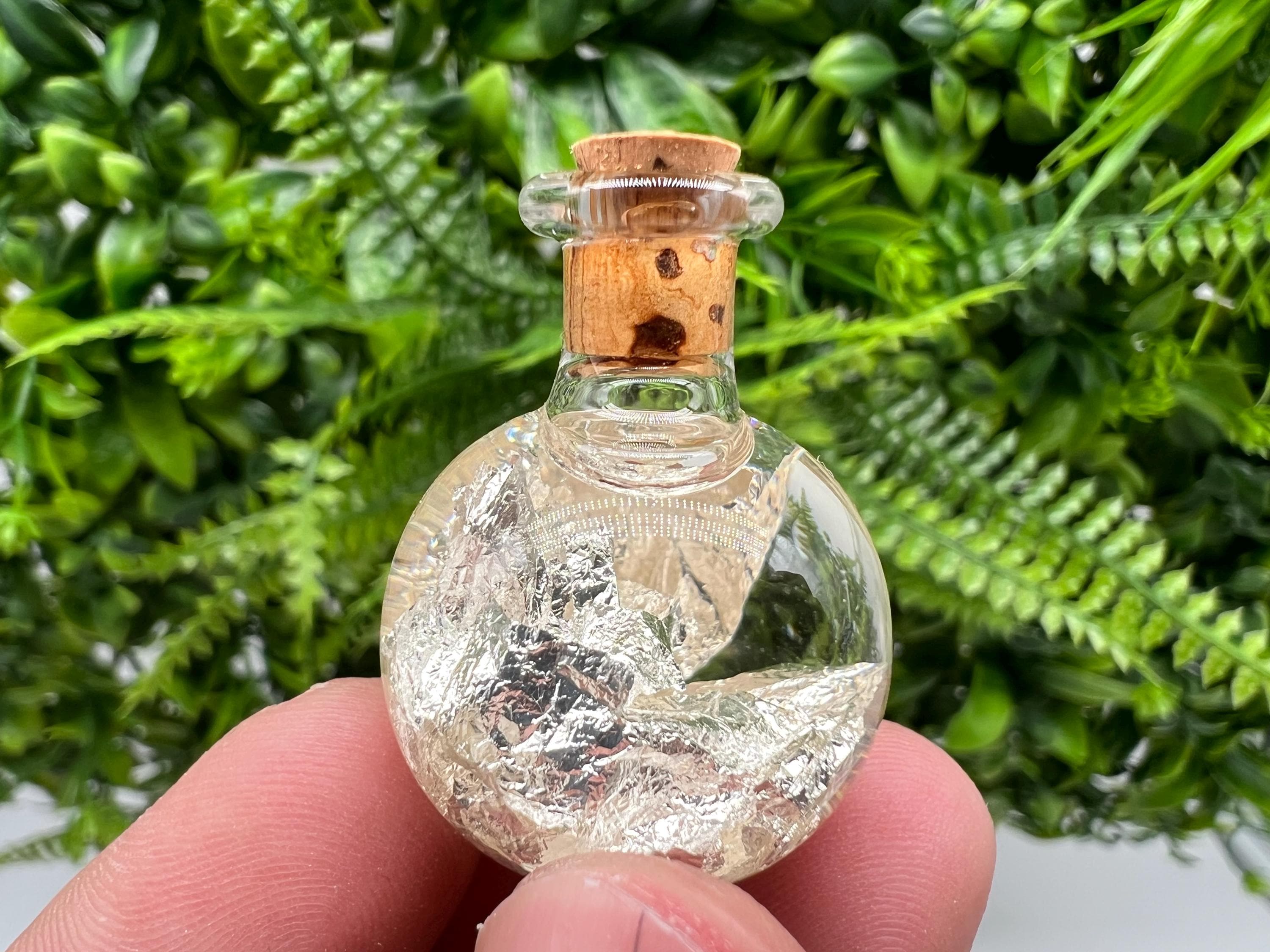 Silver Flakes Specimen Bottle, Home Decor, Souvenir