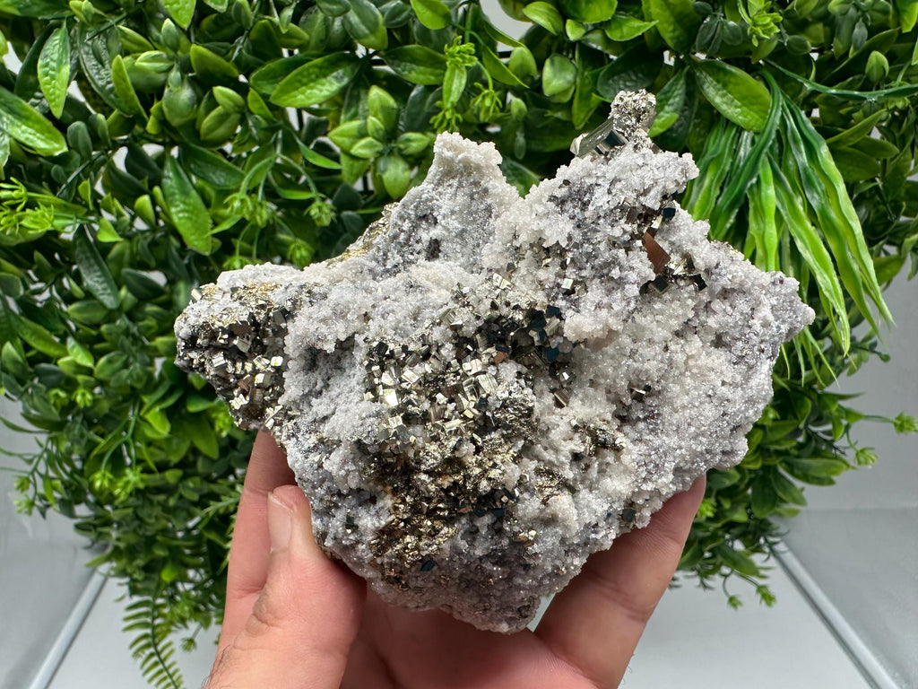 Stunning Pyrite on Quartz,Calcite from Borieva mine,Madan,Bulgaria,natural,collectible mineral specimen,home decor stone,collection crystal