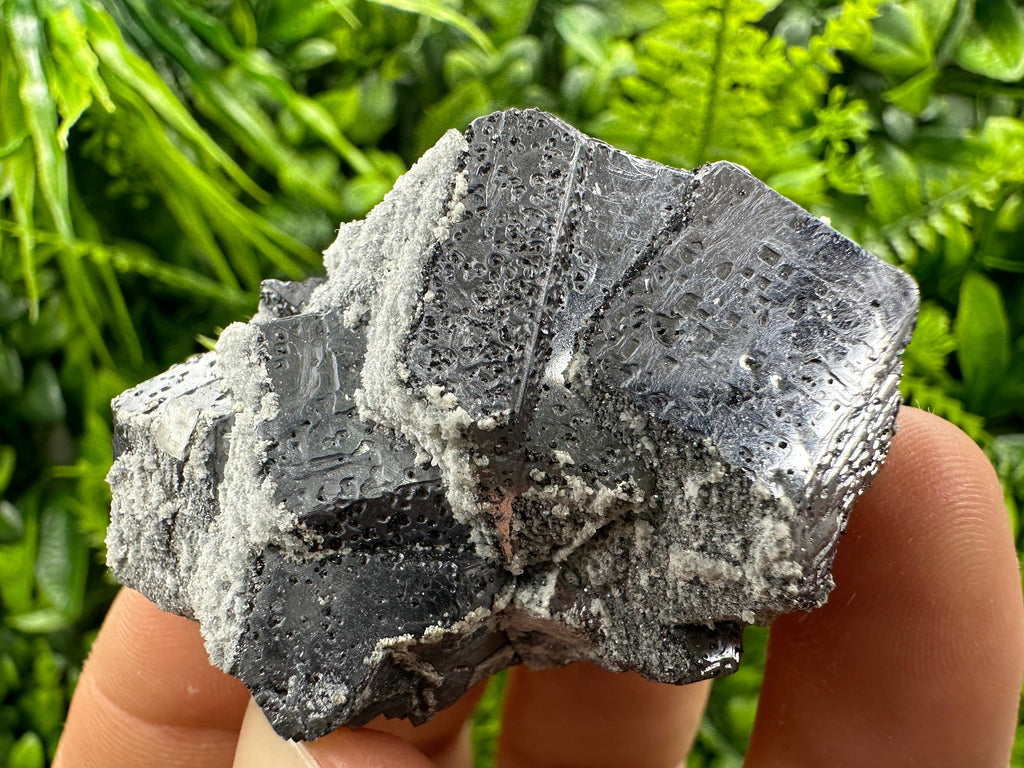 Shiny Galena with Calcite Cluster, Batantci Mine Mineral Specimen