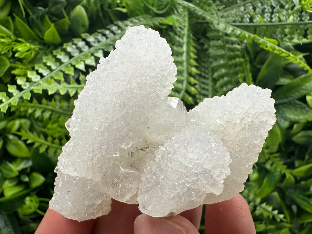 Transparent Apophyllite on Chalcedony, India Mineral Specimen