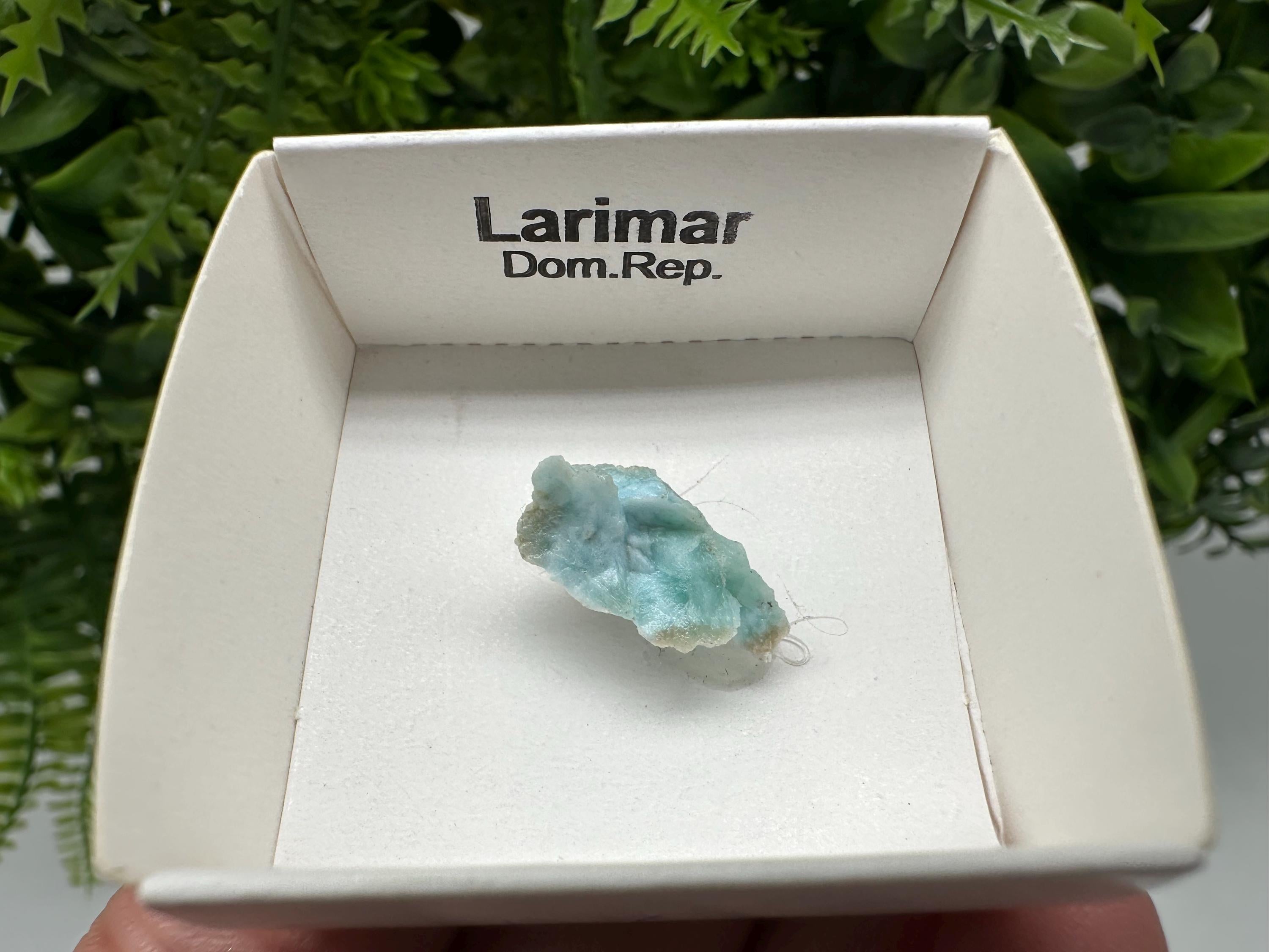 Rare Raw Larimar Specimen: Dominican Republic Crystal BOX 4/4 cm