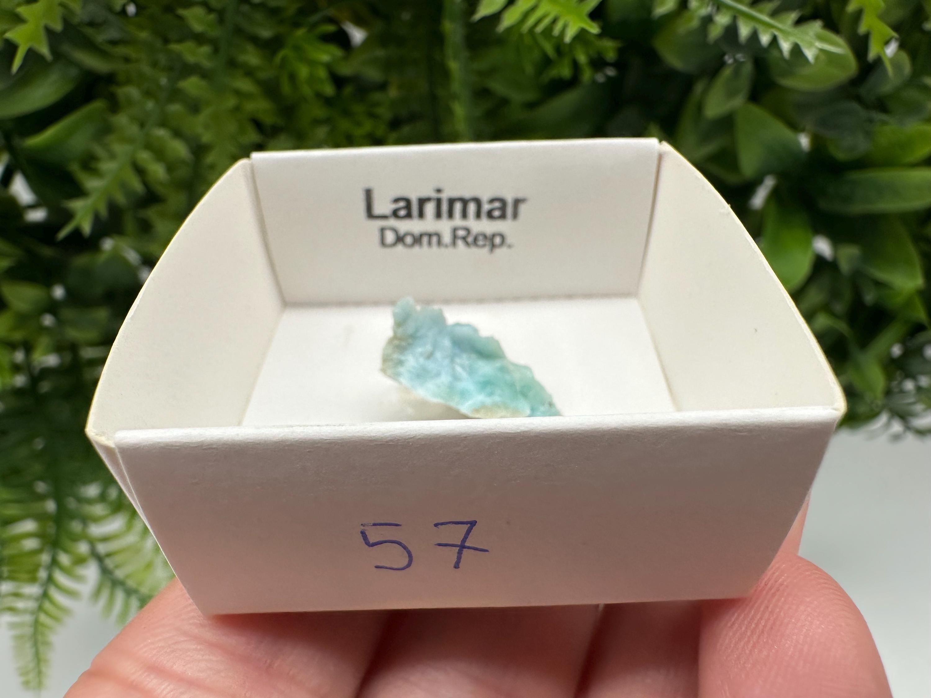 Rare Raw Larimar Specimen: Dominican Republic Crystal BOX 4/4 cm