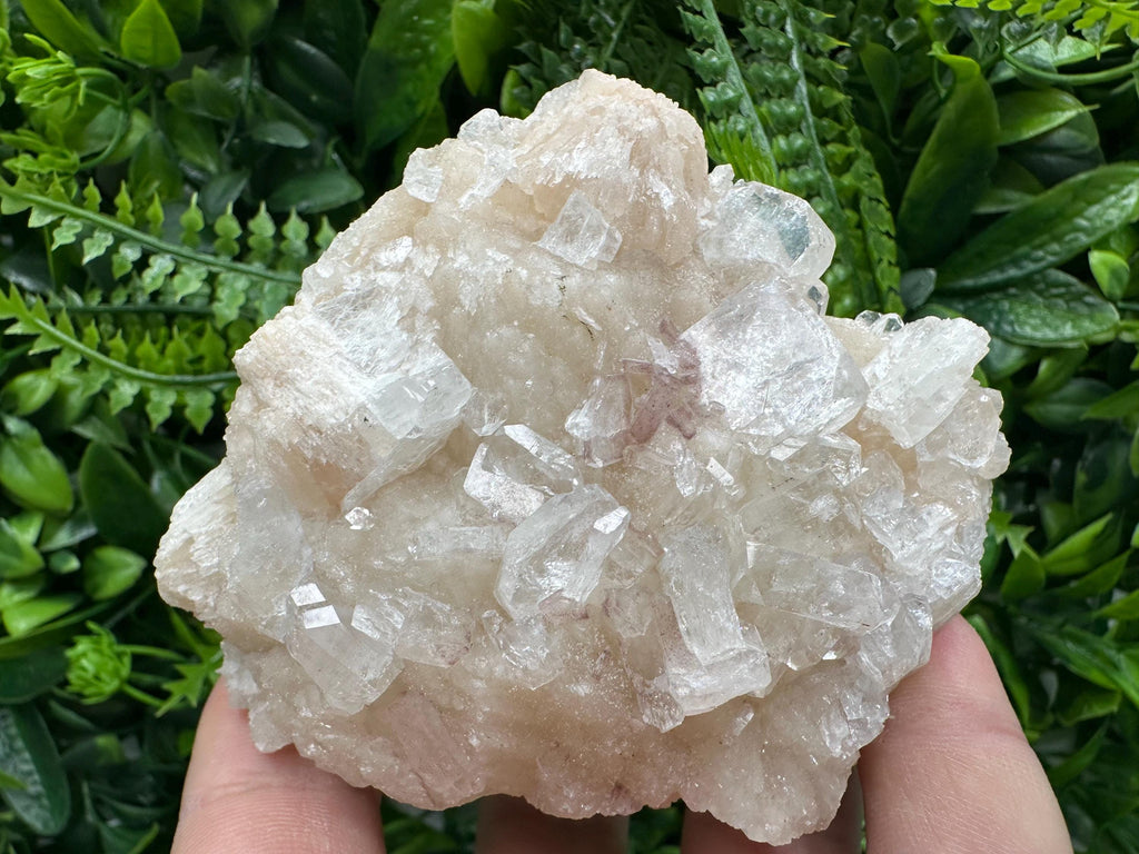Apophyllite Stilbite on Chalcedony, India Mineral Specimen (9/7/6 cm)