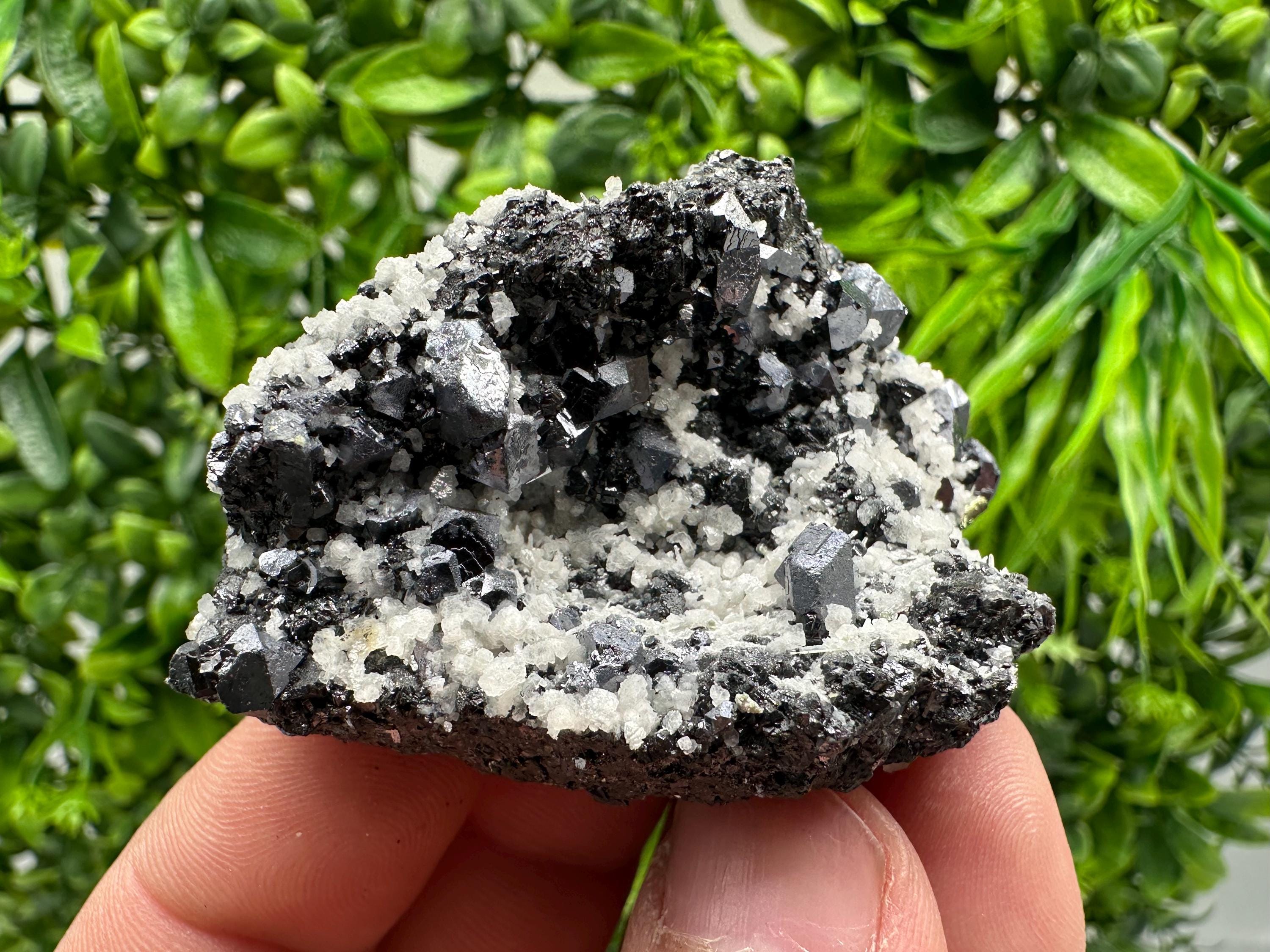 Stunning Shpinel Galena on Sphalerite,Calcite from Borieva mine,Madan,Bulgaria,Natural,collectible mineral specimen,home decor,collectible’s