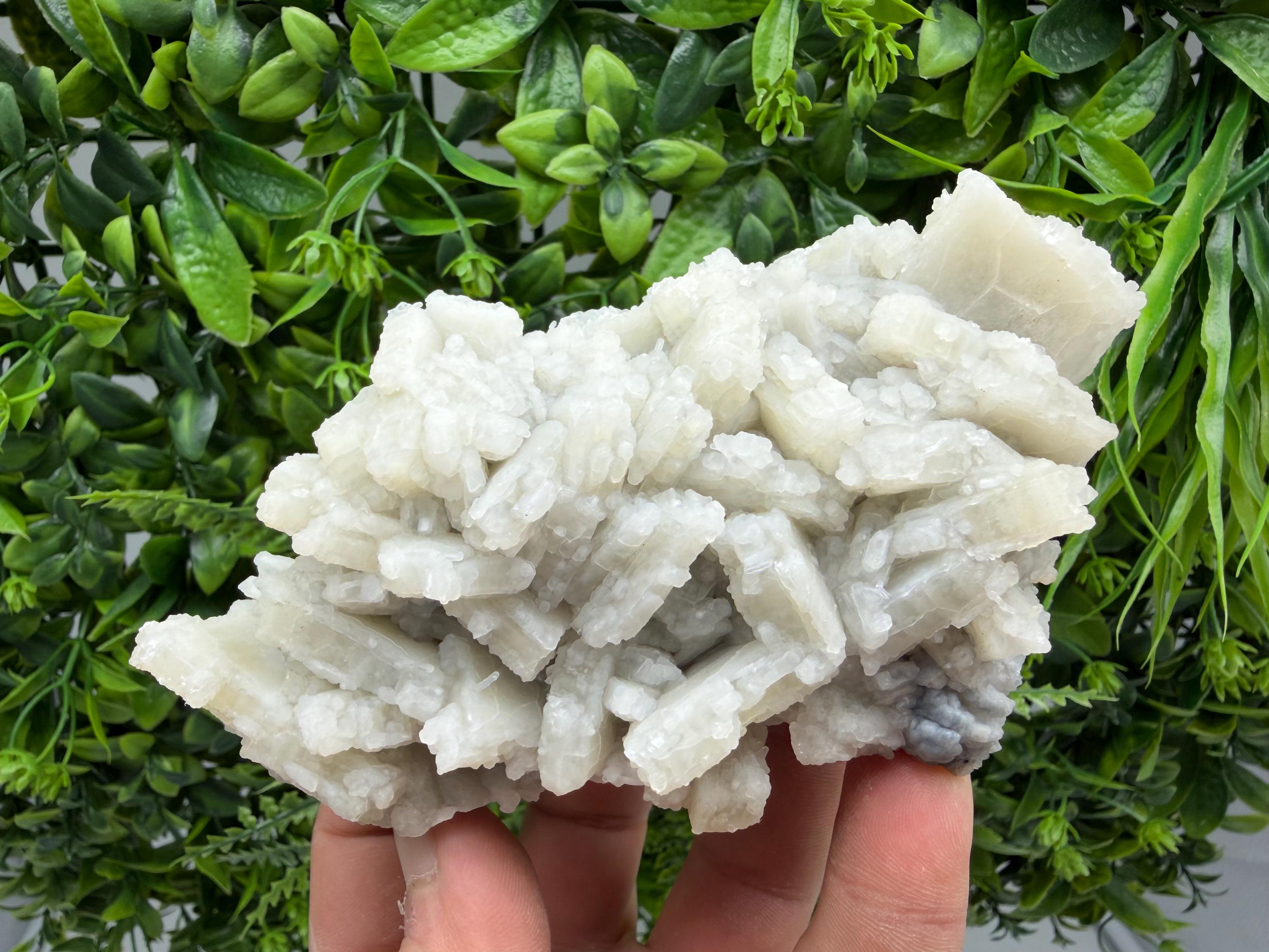 Rare Fluorescent Calcite after Barite on Chalcedony - Androvo Mine, Bulgaria