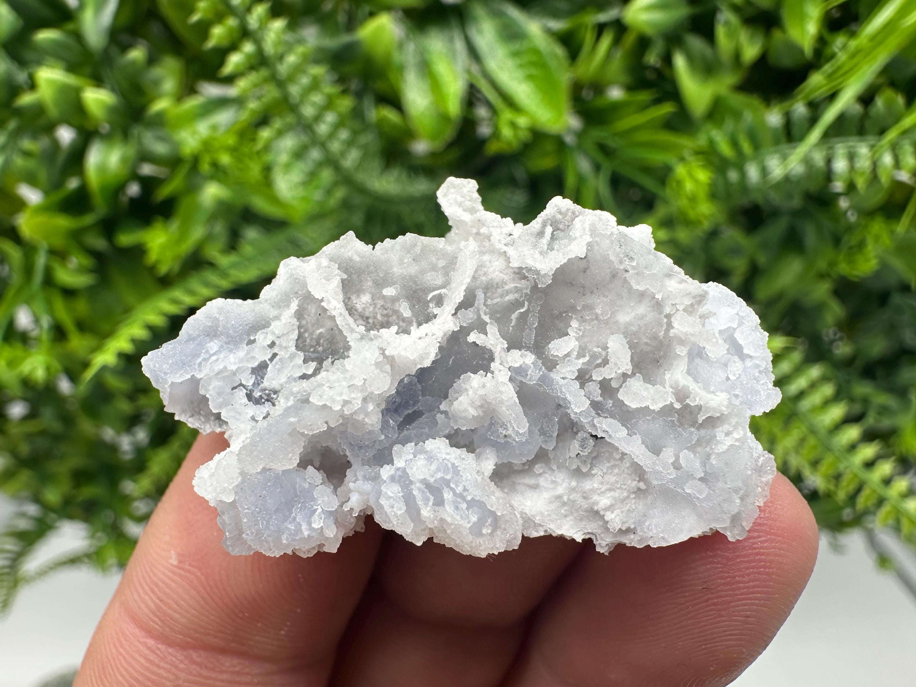 Rare Light Blue Chalcedony Specimen, Bulgarian Mineral Stone Decor