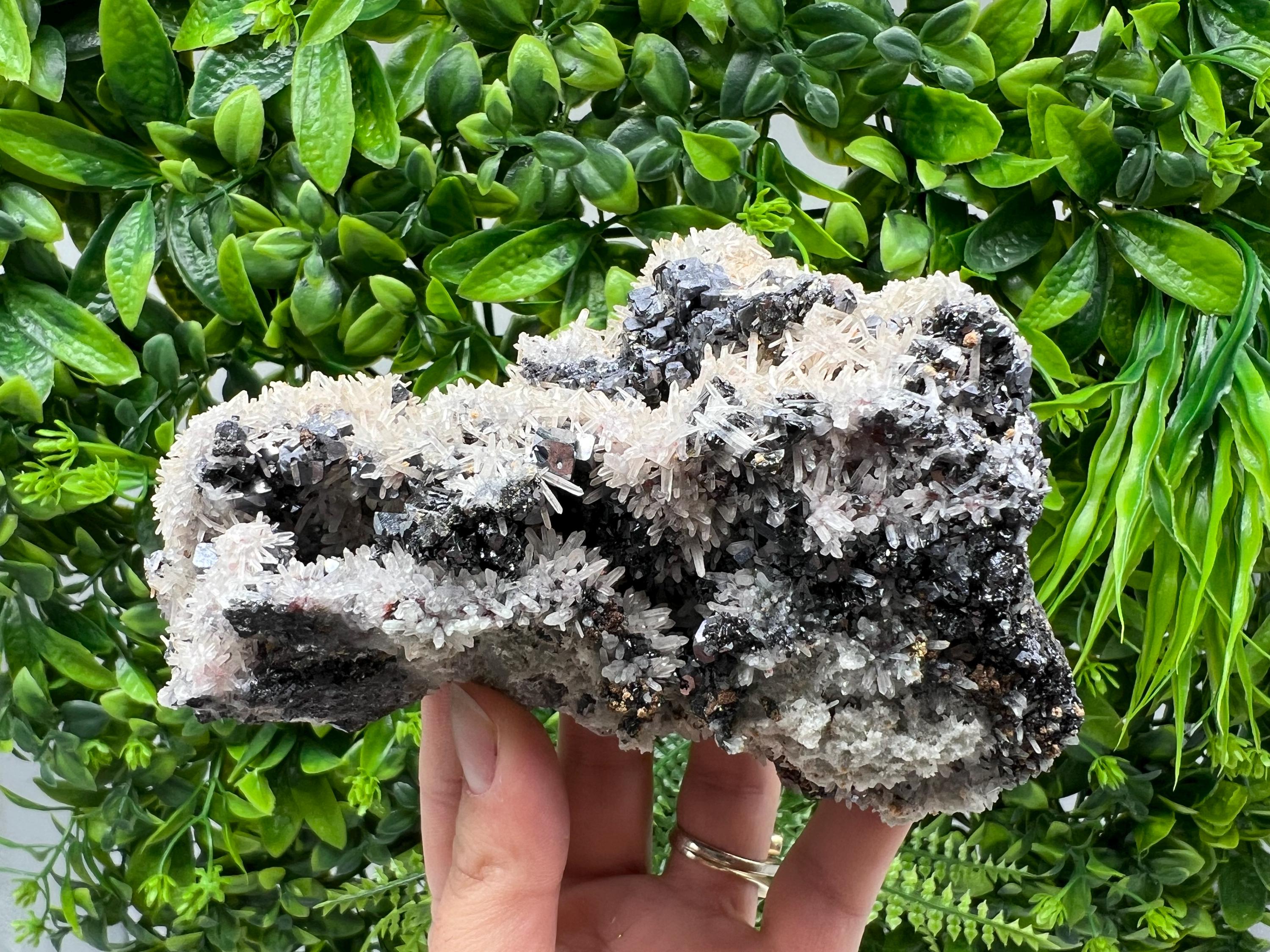 Galena Cluster with Siderite and Quartz, 9th September Mine, Bulgaria