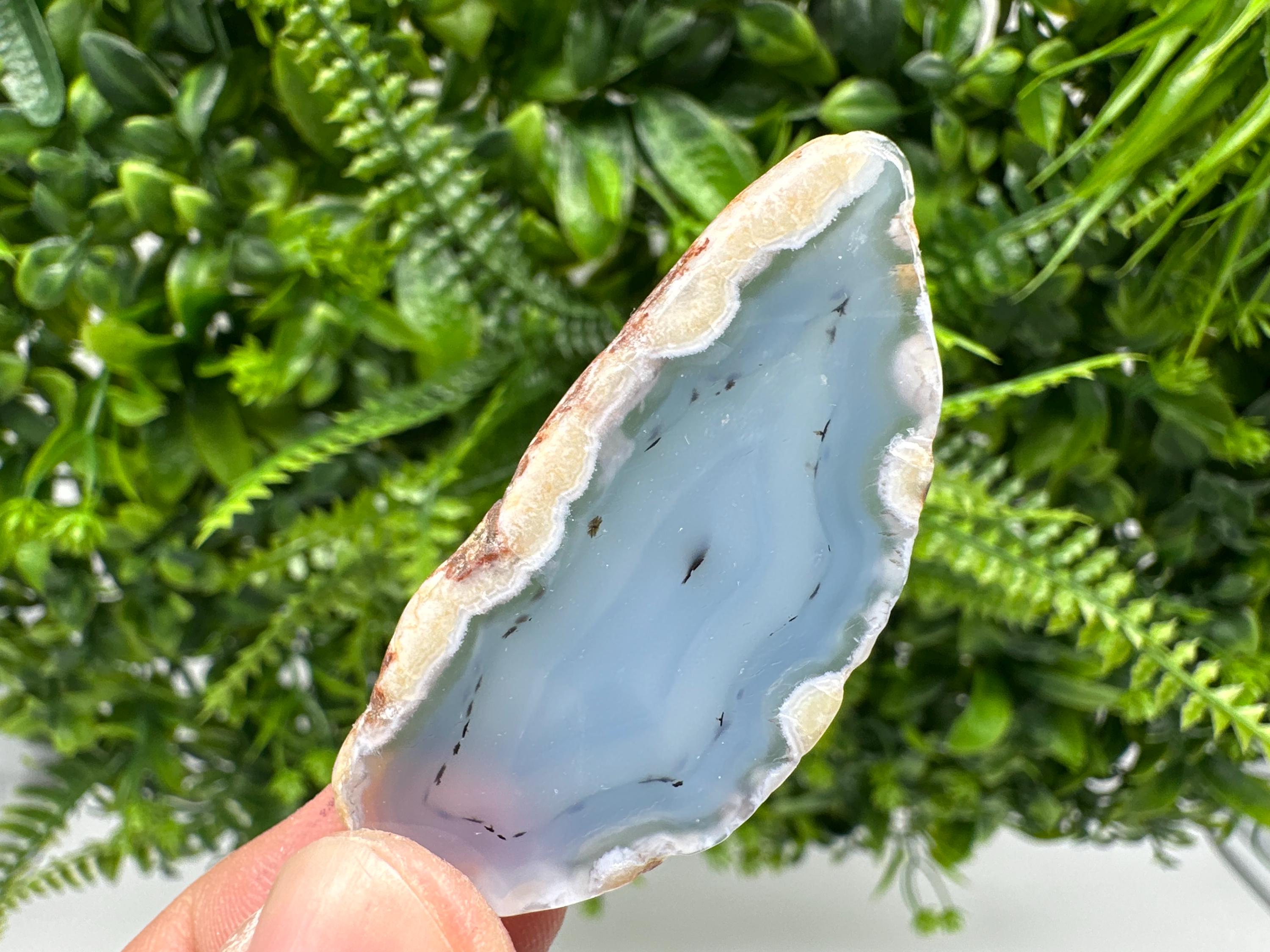 Agate Slice: Polished Quartz Crystal, Spiritual Healing Stone