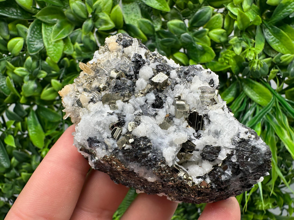 Pyrite Sphalerite Quartz Calcite Mineral Specimen, Madan Bulgaria