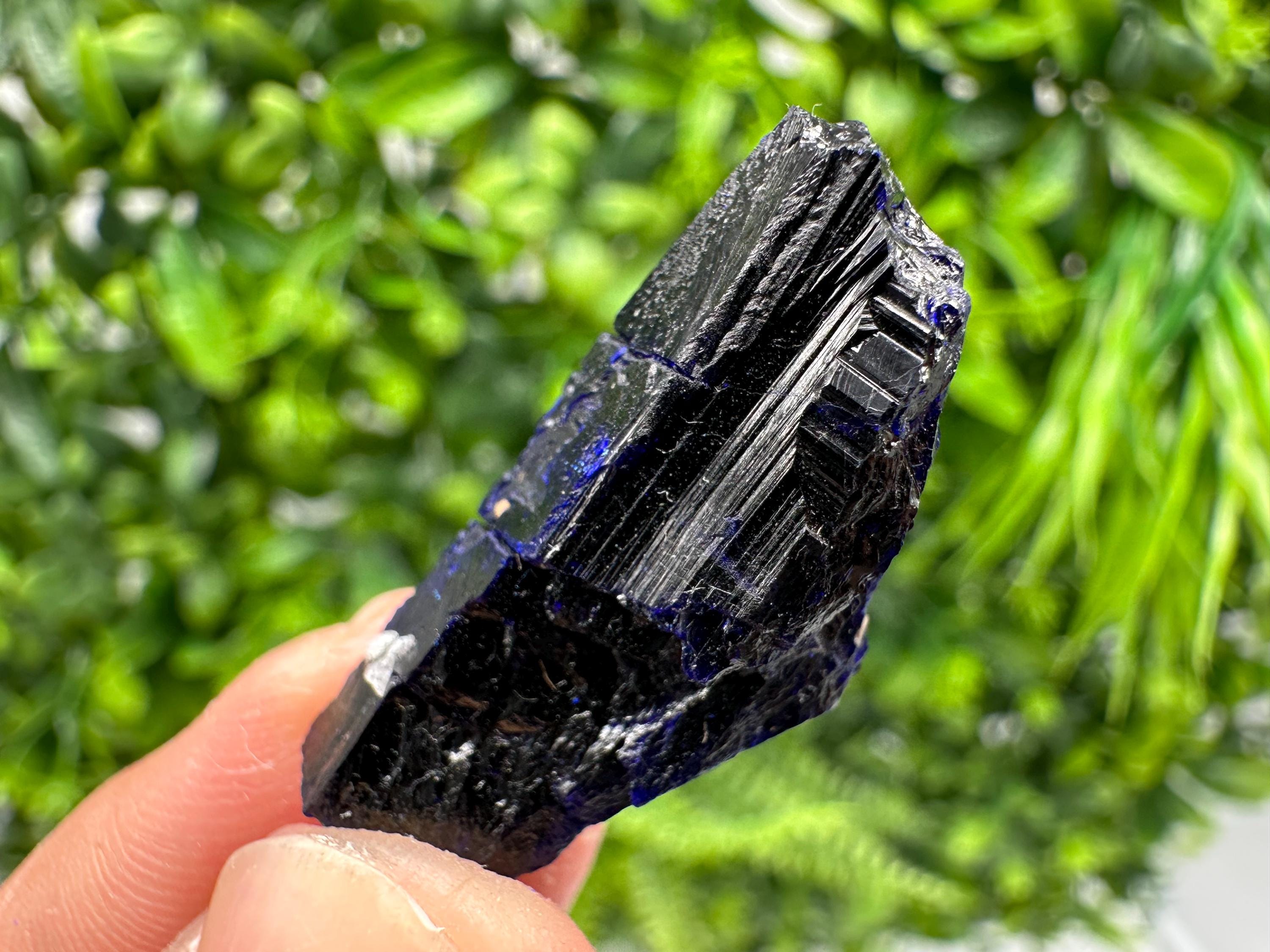 Crystallized Azurite-Kerrouchen,Morocco-Blue Azurite Specimen-High Quality Blue Azurite-Azurite Mineral Specimen, gemmy,lustrous of Azurite