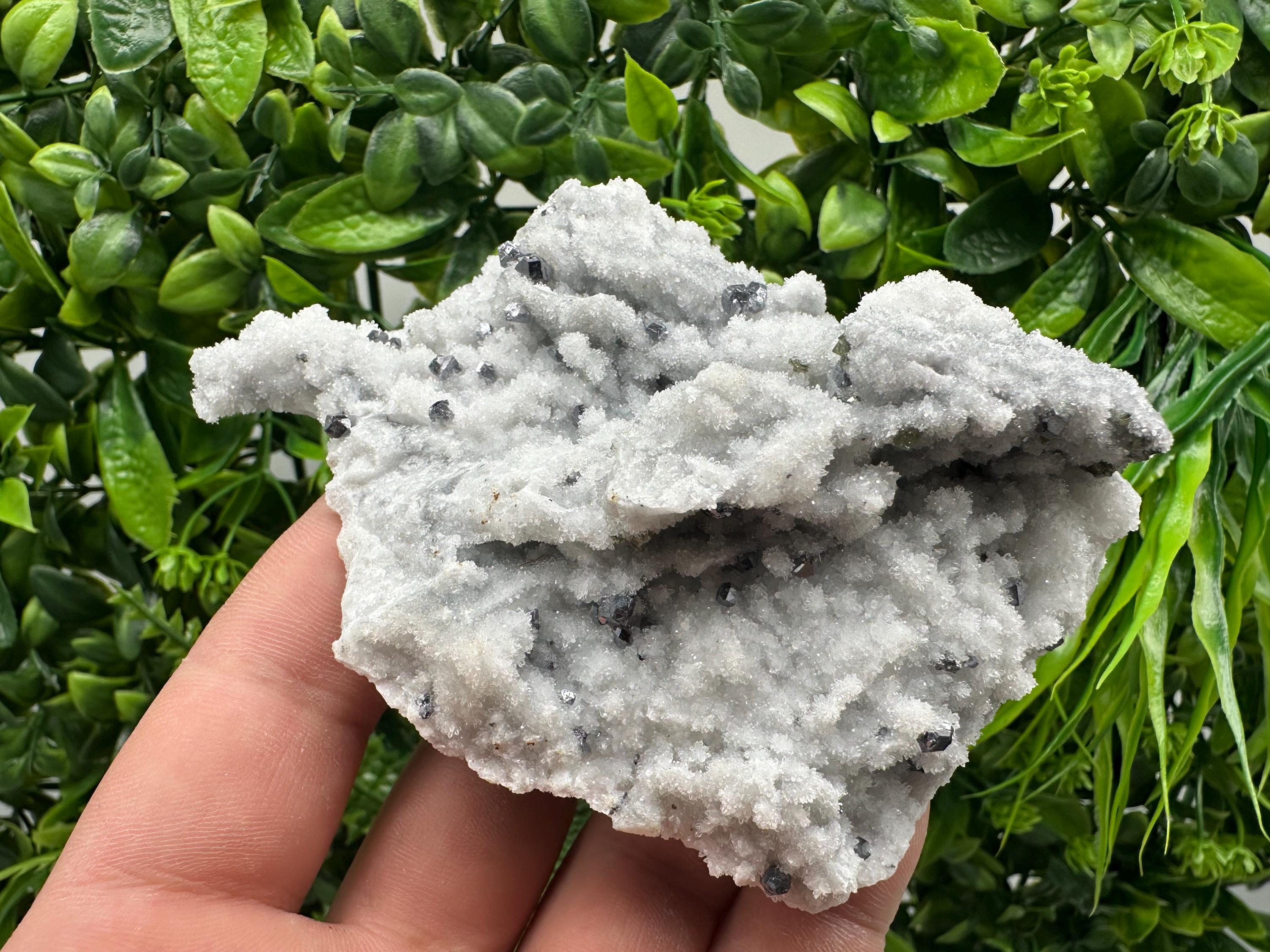 Mirror Galena on Chalcedony, Krushev dol Mine Mineral Specimen