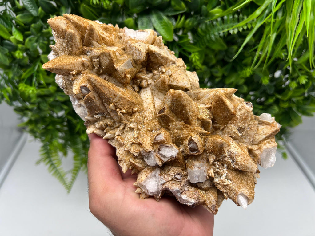Stunning Brown Rhodochrosite on Calcite,Chalcedony,from Djurcovo mine,Bulgaria,natural collection mineral specimen,home decor crystal,gift