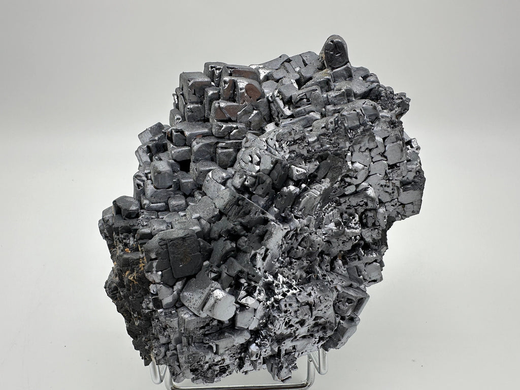 Natural Shiny Galena Cluster with Siderite and Quartz, Bulgaria