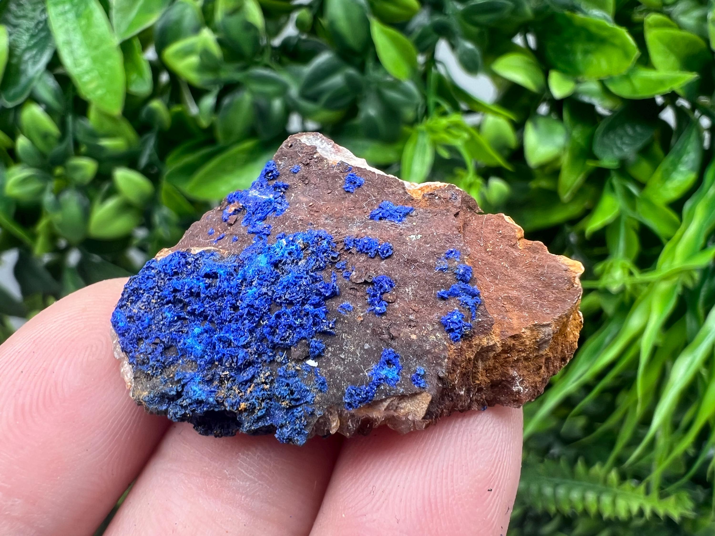 Azurite Malachite Mineral Specimen: Moroccan Blue-Green Crystal, Home Decor