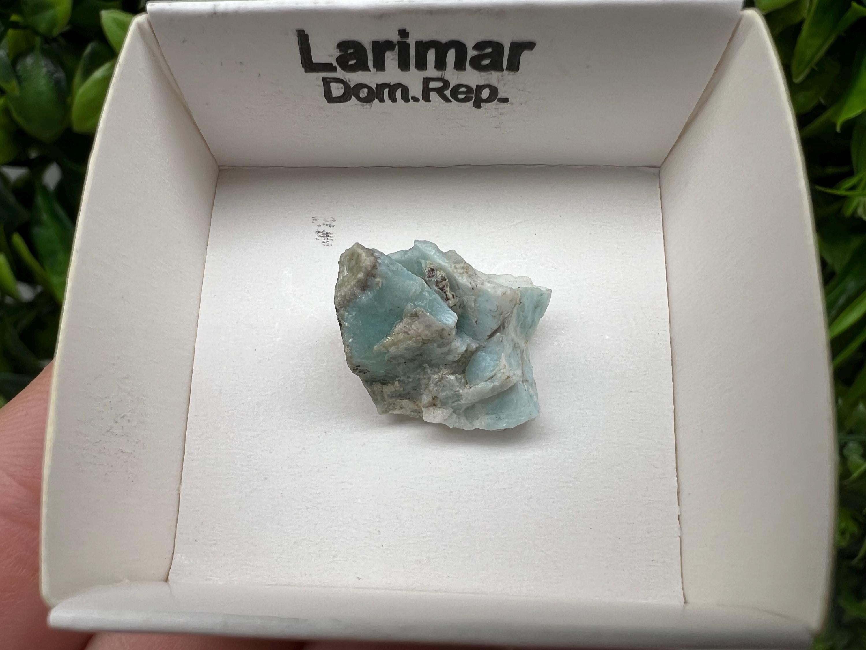 Rare Raw Larimar Mineral Specimen, Dom. Rep. Crystal (20/15 mm)