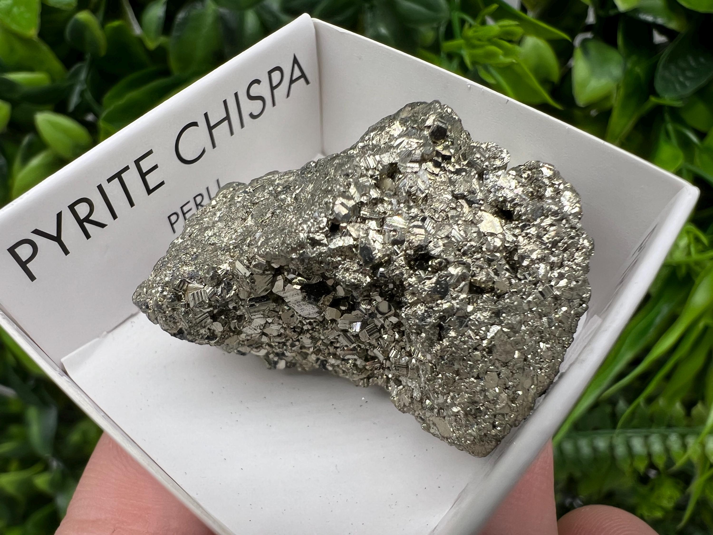 Peruvian Pyrite Cube: Natural Gold Mineral Specimen, Home Decor (3.5/3.5cm