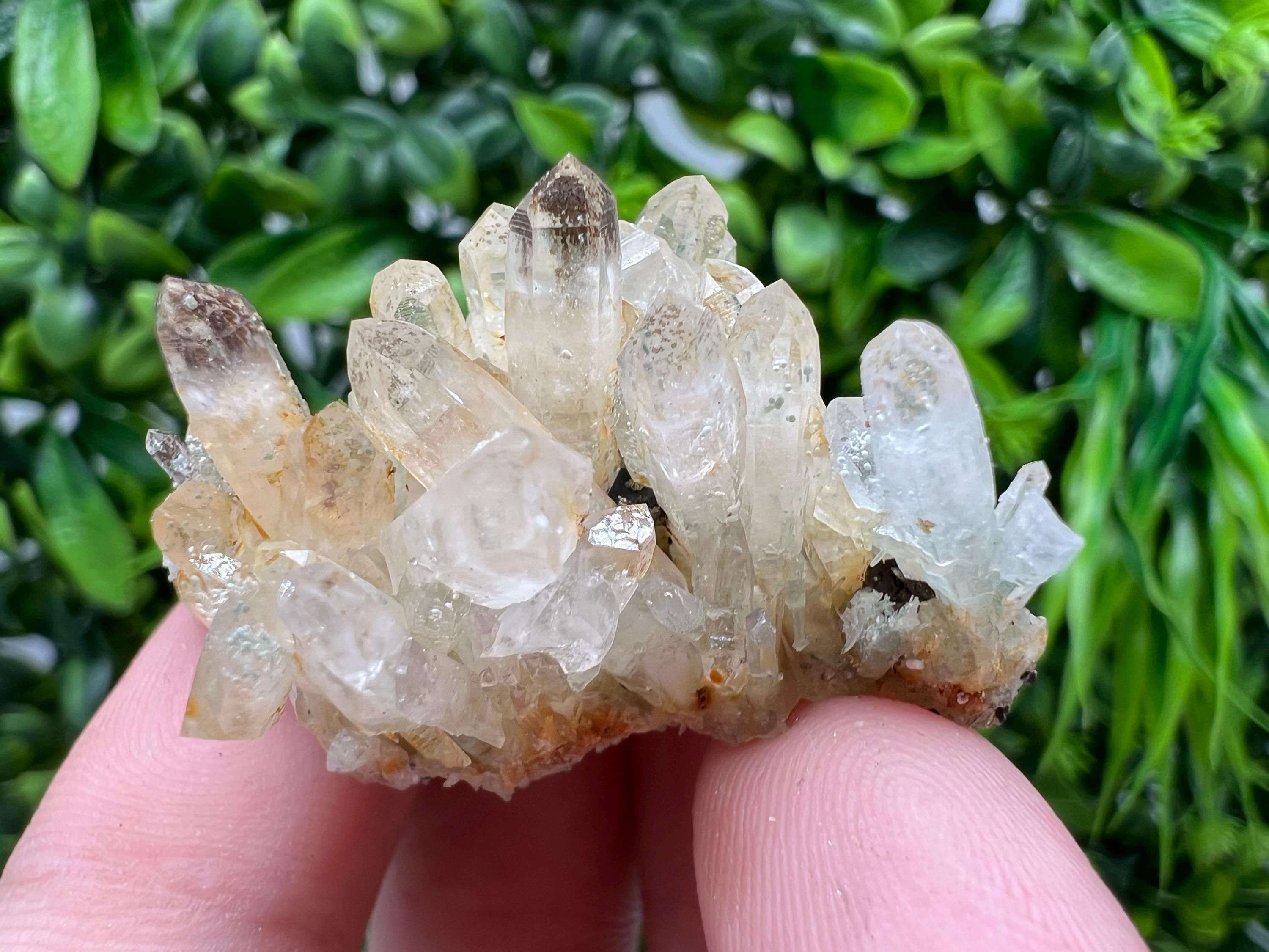 Bulgarian Quartz Mineral Specimen: Iron Oxide Limonite Inclusion