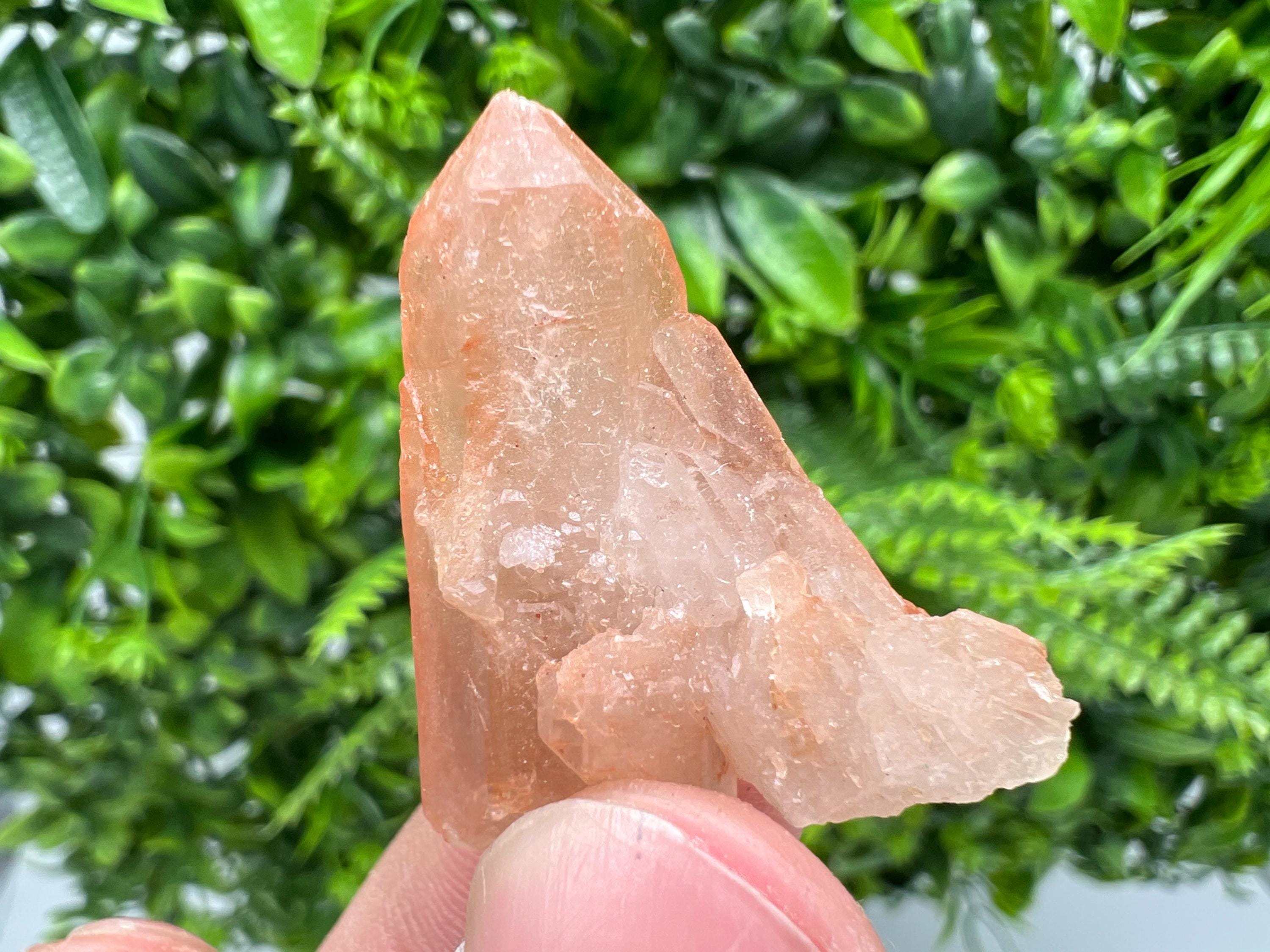 Red Hematite Quartz Crystal, Moroccan Mineral Specimen