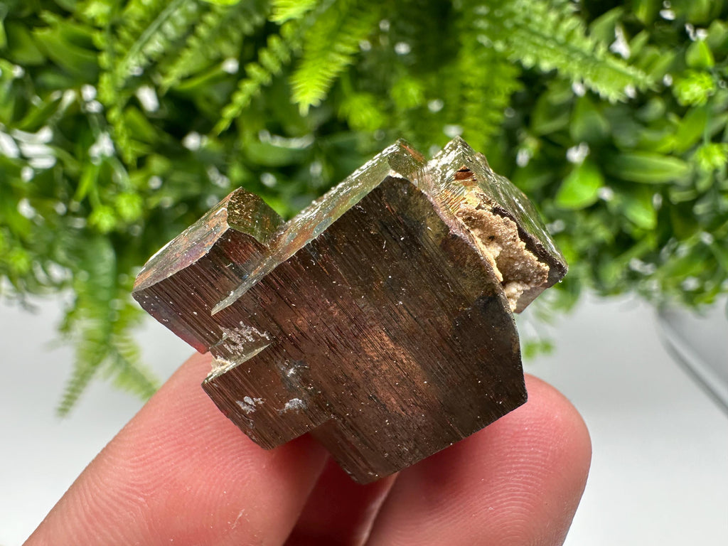 Rainbow Pyrite with Calcite, Natural Mineral Souvenir from Borieva Bulgaria
