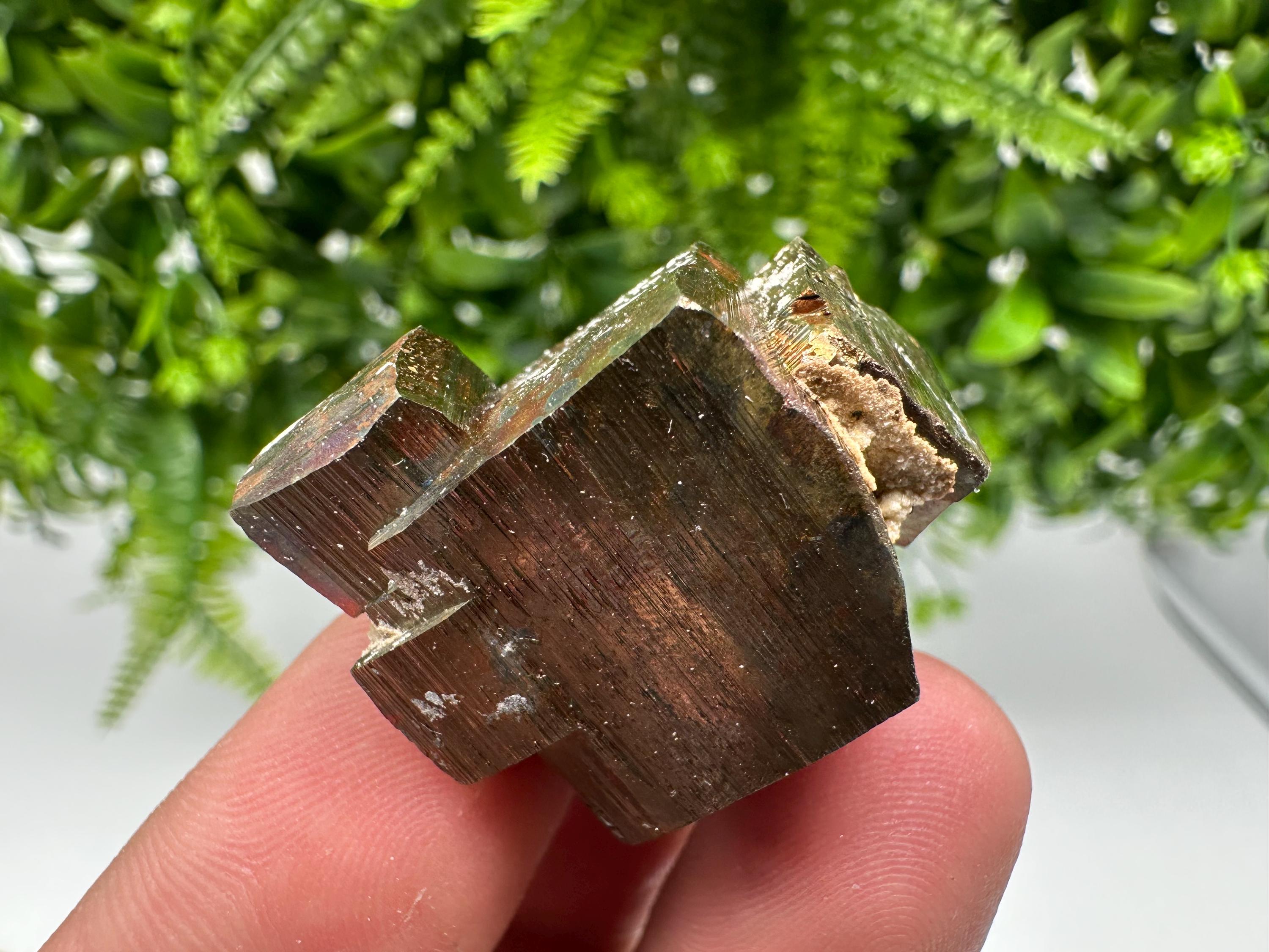 Rainbow Pyrite with Calcite, Natural Mineral Souvenir from Borieva Bulgaria