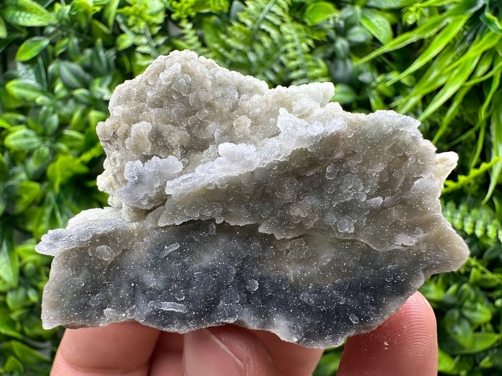 Blue Chalcedony Quartz with Chlorite Inclusions, Bulgaria Crystal Decor