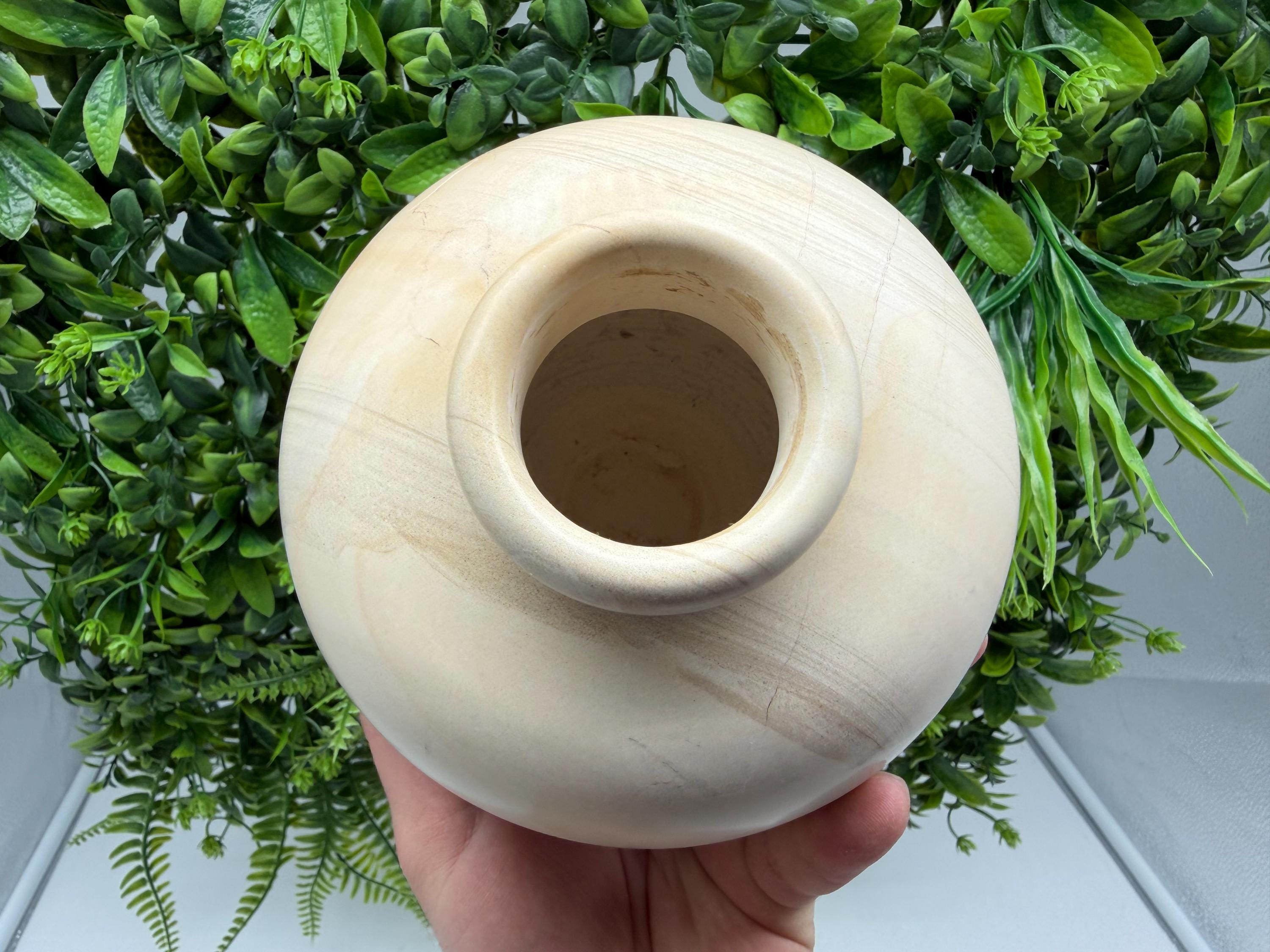 Natural Landscape Jasper Stone Vase – Scenic Earth Tones, Crystal Decor