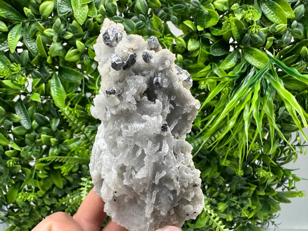 Galena Barite on Chalcedony Mineral Specimen, Bulgaria