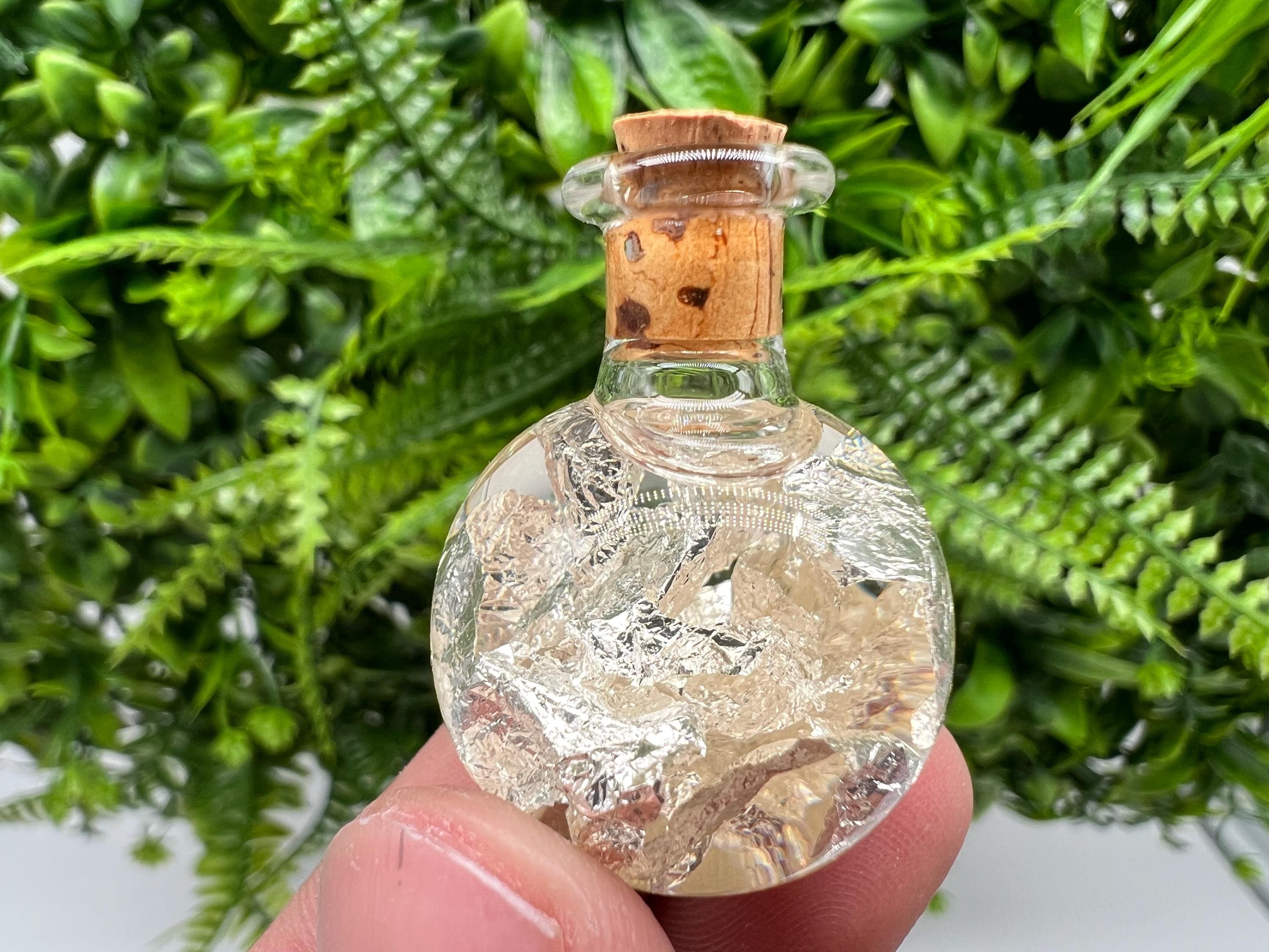 Silver Flakes Specimen Bottle, Home Decor, Souvenir