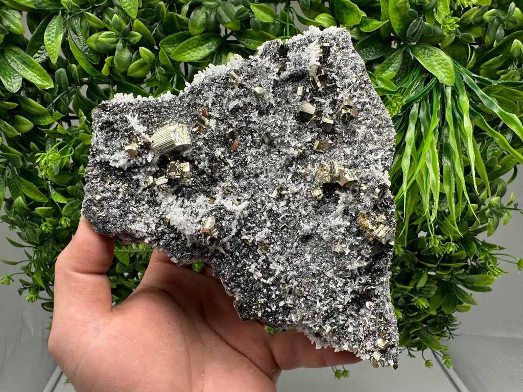 Pyrite Sphalerite Quartz Calcite Mineral Specimen, Krushev dol Mine