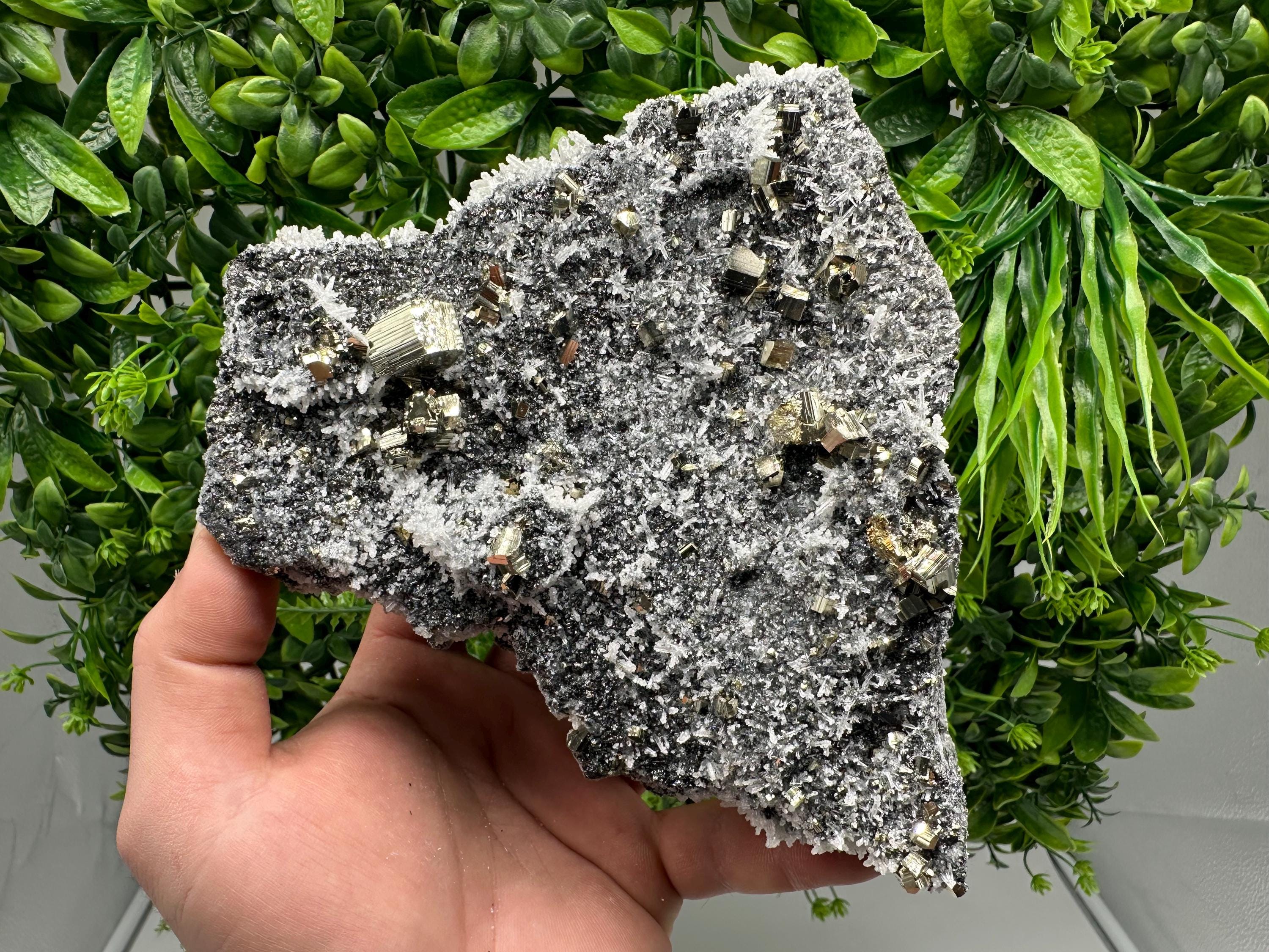 Pyrite Sphalerite Quartz Calcite Mineral Specimen, Krushev dol Mine