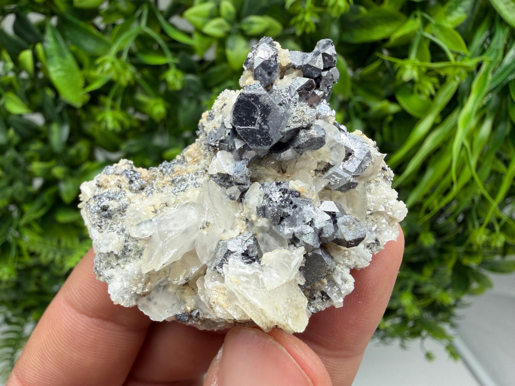 Galena Spinel with Quartz and Calcite, Borieva Mine Mineral Specimen