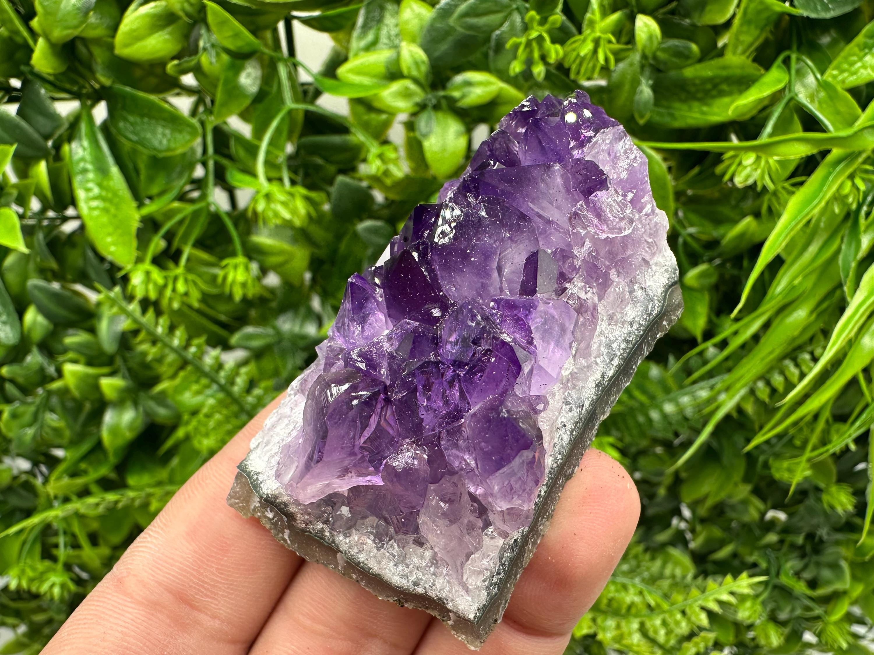 Uruguay Amethyst Cluster: Natural Purple Quartz Crystal, Home Decor