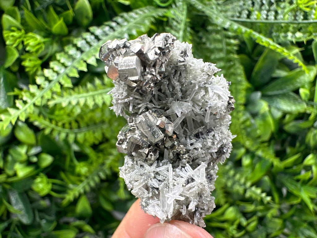 Pyrite on Green Quartz, Borieva Mine Mineral Specimen