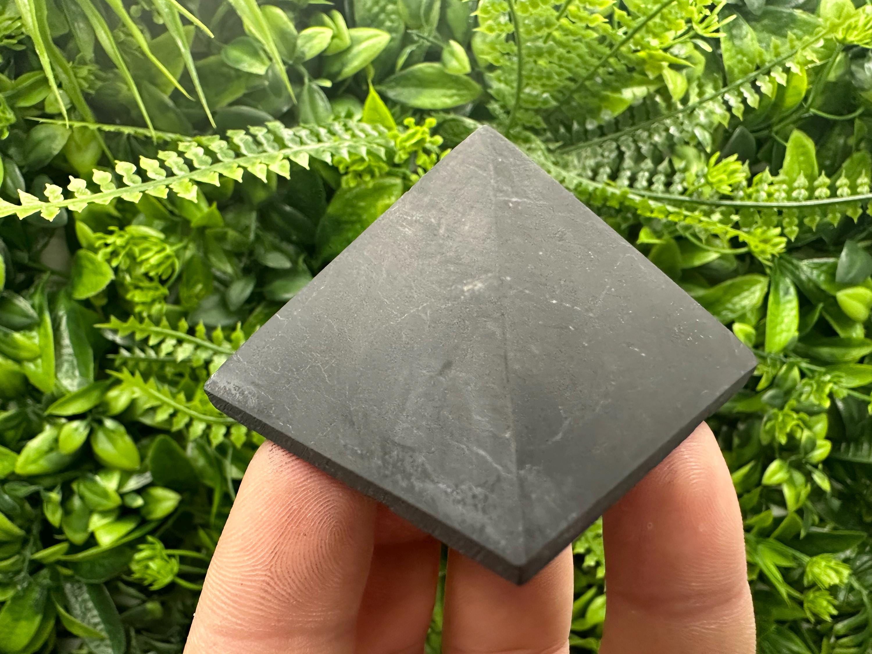 Shungite Pyramid (5cm): EMF & 5G Protection, Healing Crystal