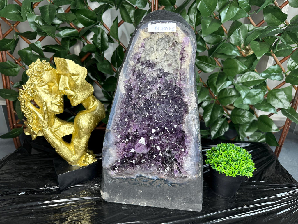 Large Amethyst Geode, Brazil Mineral Specimen, Purple Quartz