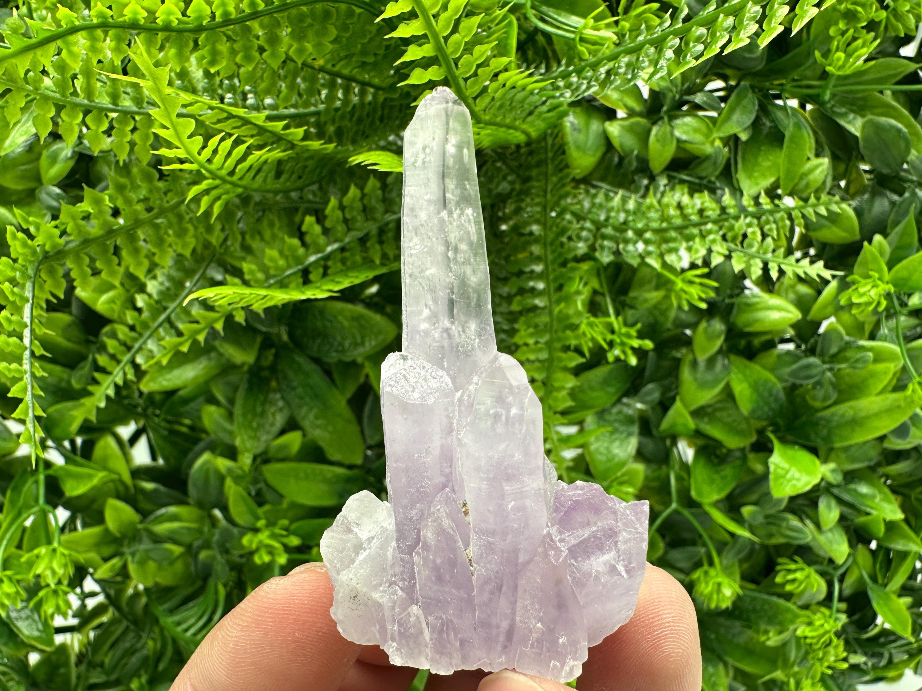 Phantom Amethyst Crystal, Cérusite Mineral Specimen