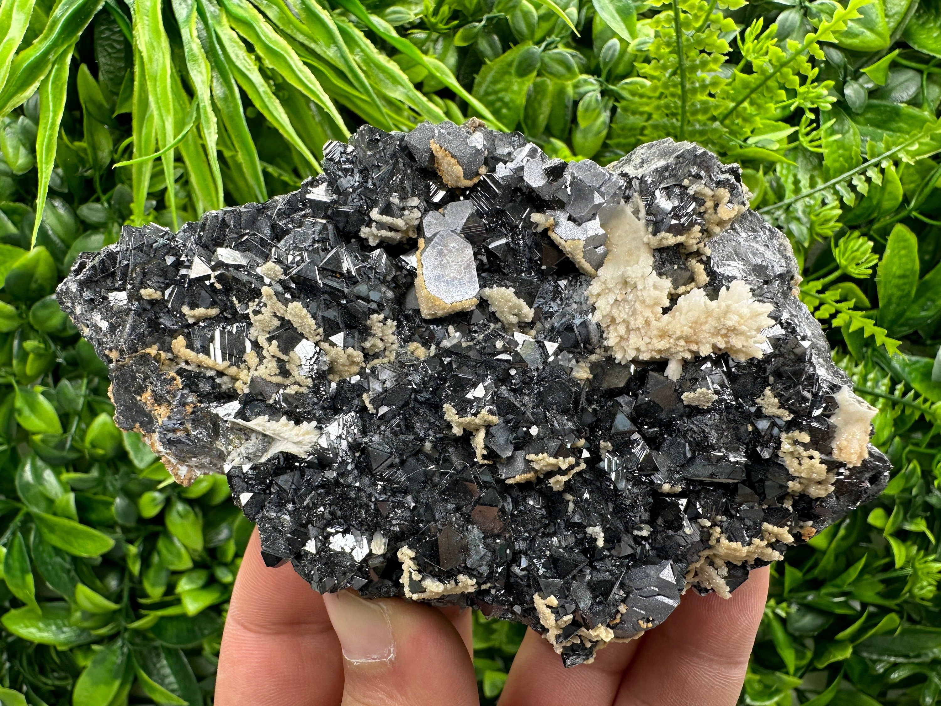 Galena, Calcite, and Sphalerite Mineral Specimen: Borieva Mine, Bulgaria