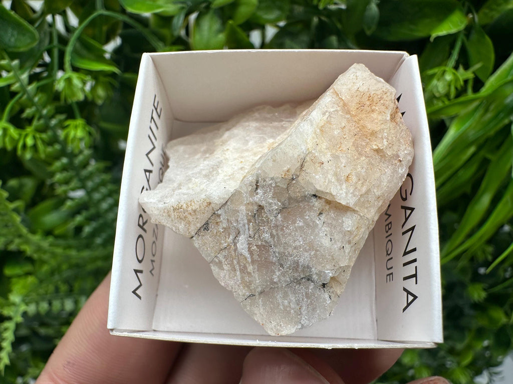 Rare Raw Morganite Crystal, Mozambique Mineral Specimen