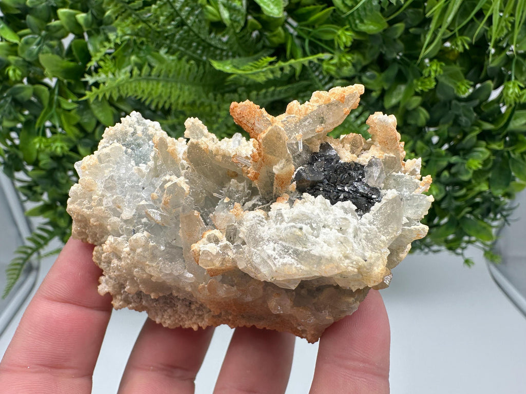 Quartz Calcite Sphalerite Mineral Specimen: Madan Bulgaria Home Decor Stone